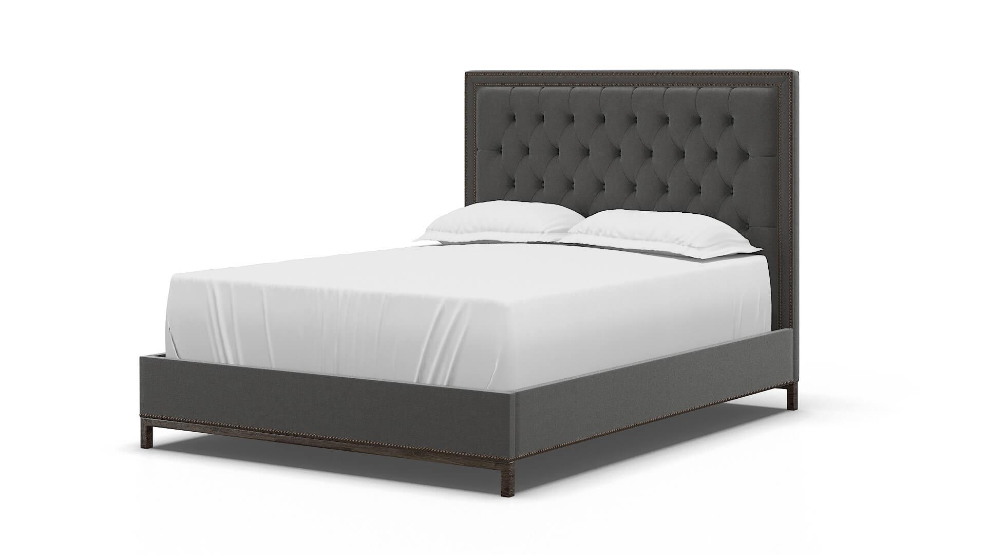 Heidi Rocket Charcoal Bed espresso legs 5