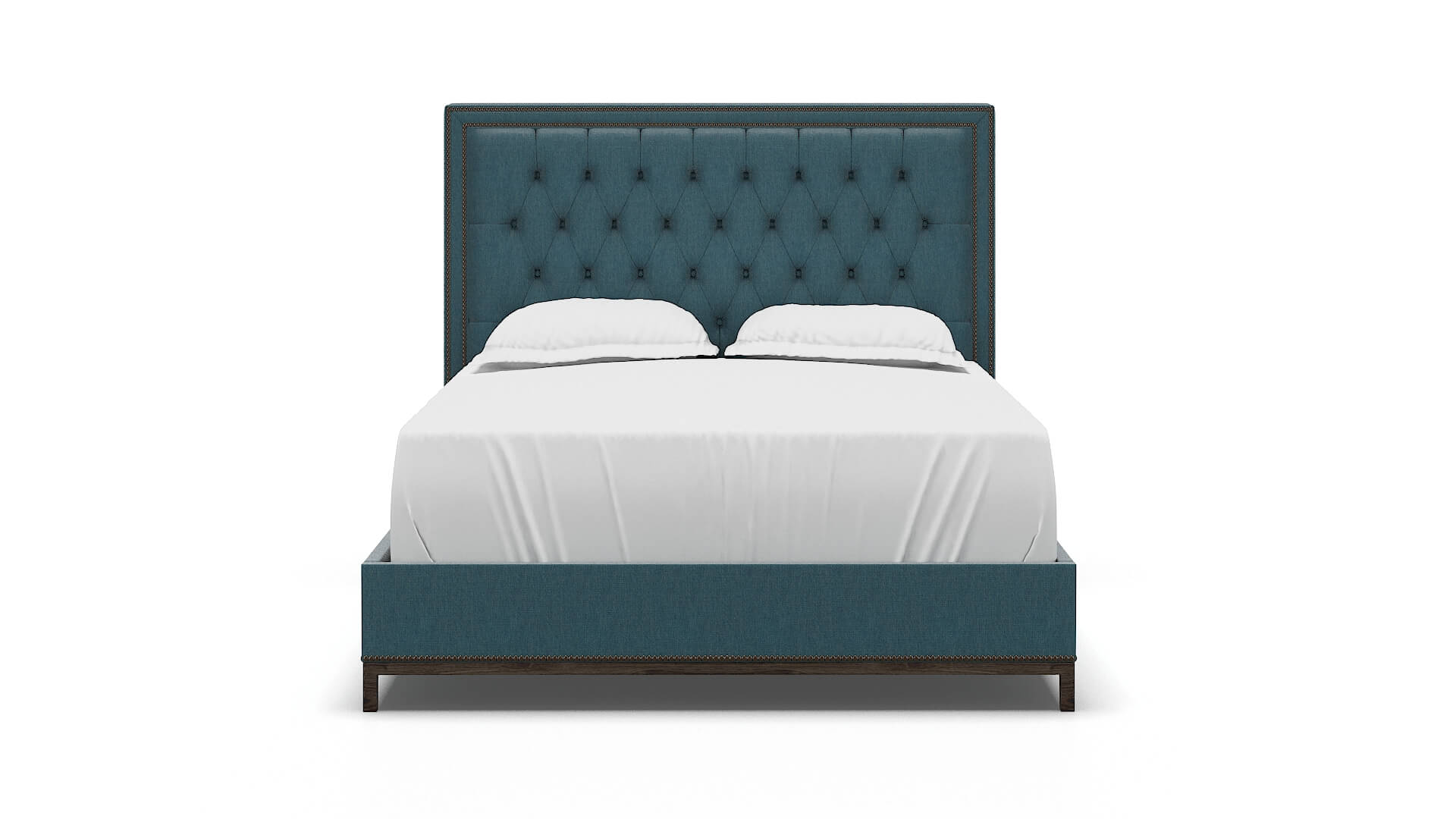 Heidi Royale Electric_blue Bed espresso legs 1