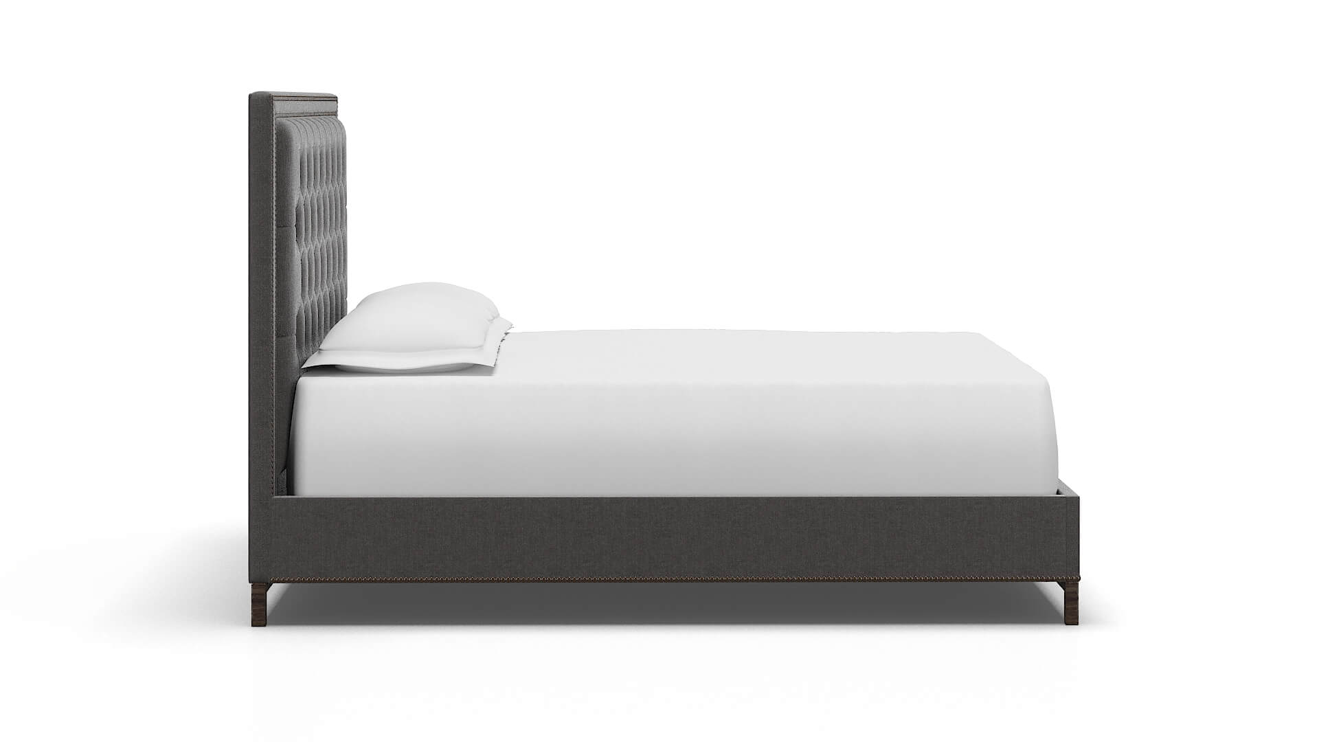 Heidi Sasha Grey Bed espresso legs 3