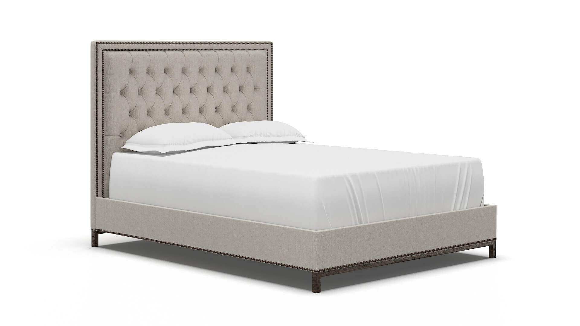 Heidi Sasha Linen Bed espresso legs 2
