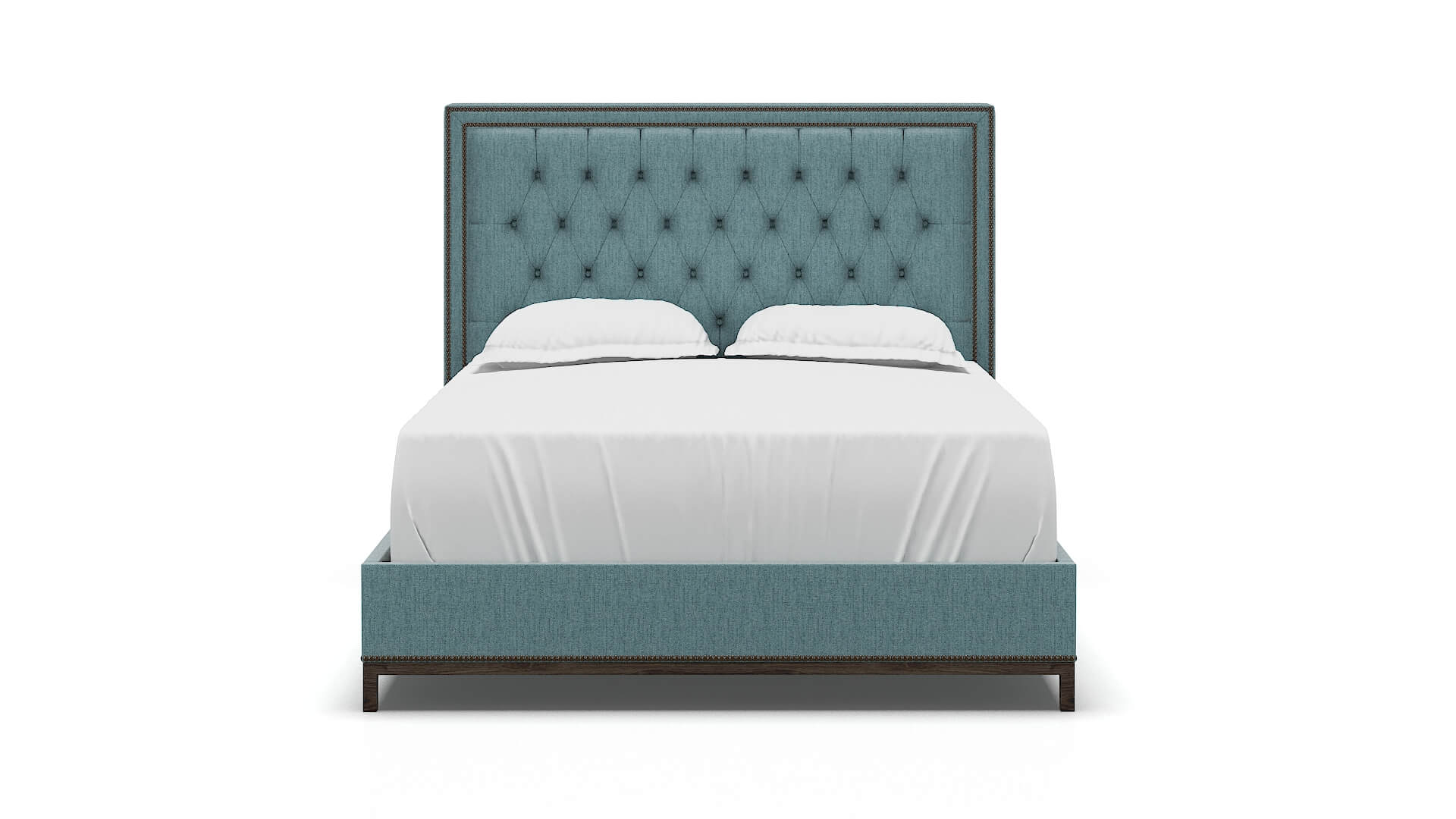 Heidi Sasha Teal Bed espresso legs 1