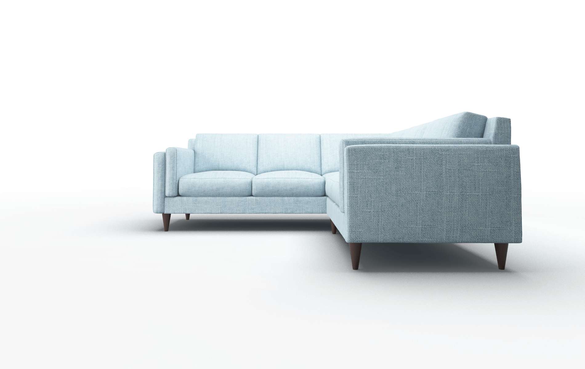 Helsinki Atlas Turquoise Sectional espresso legs 5