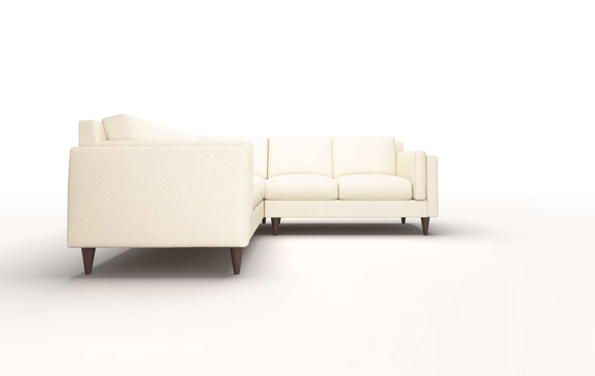 Helsinki Bella Buckwheat Sectional espresso legs 2
