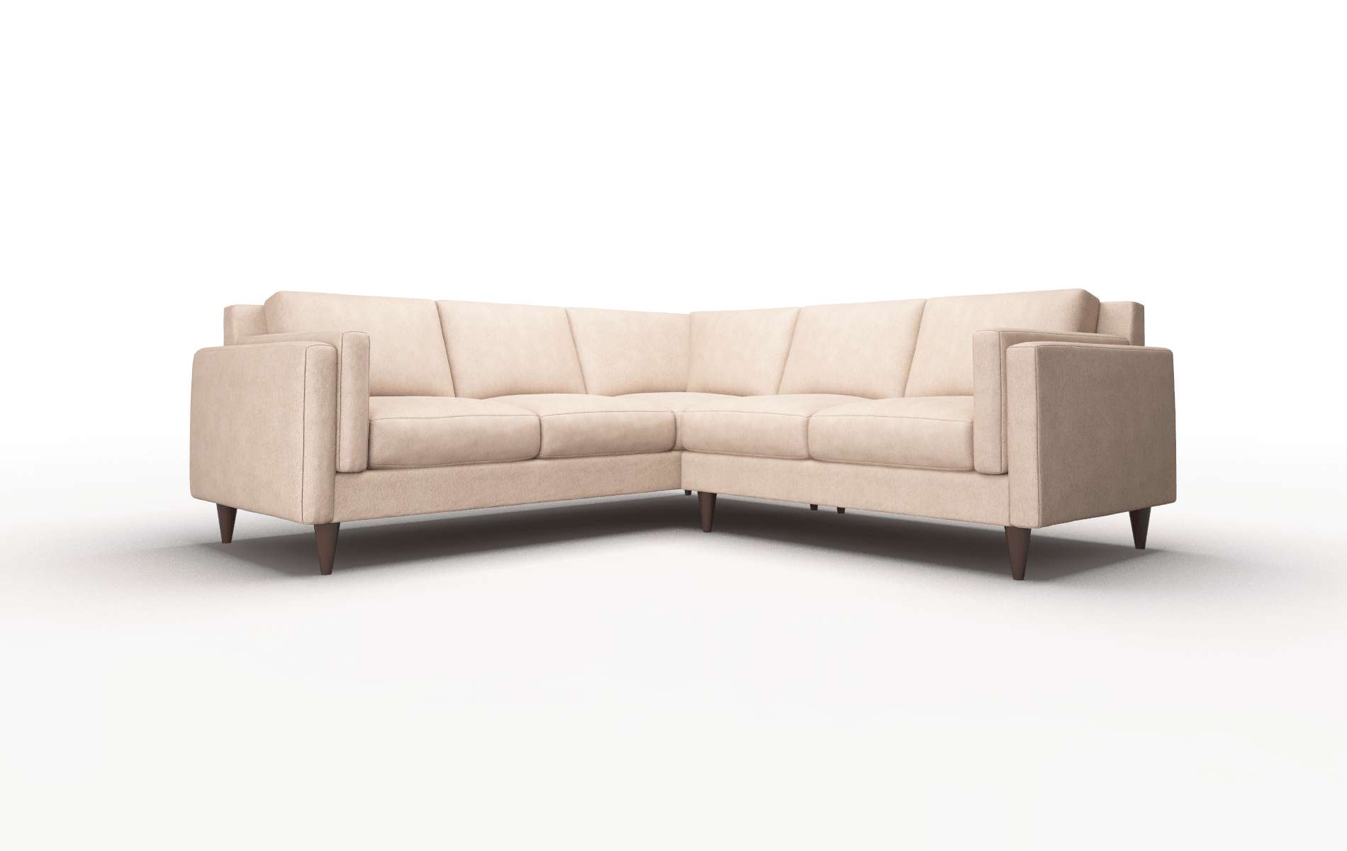 Helsinki Bella Cocoa Sectional espresso legs 1