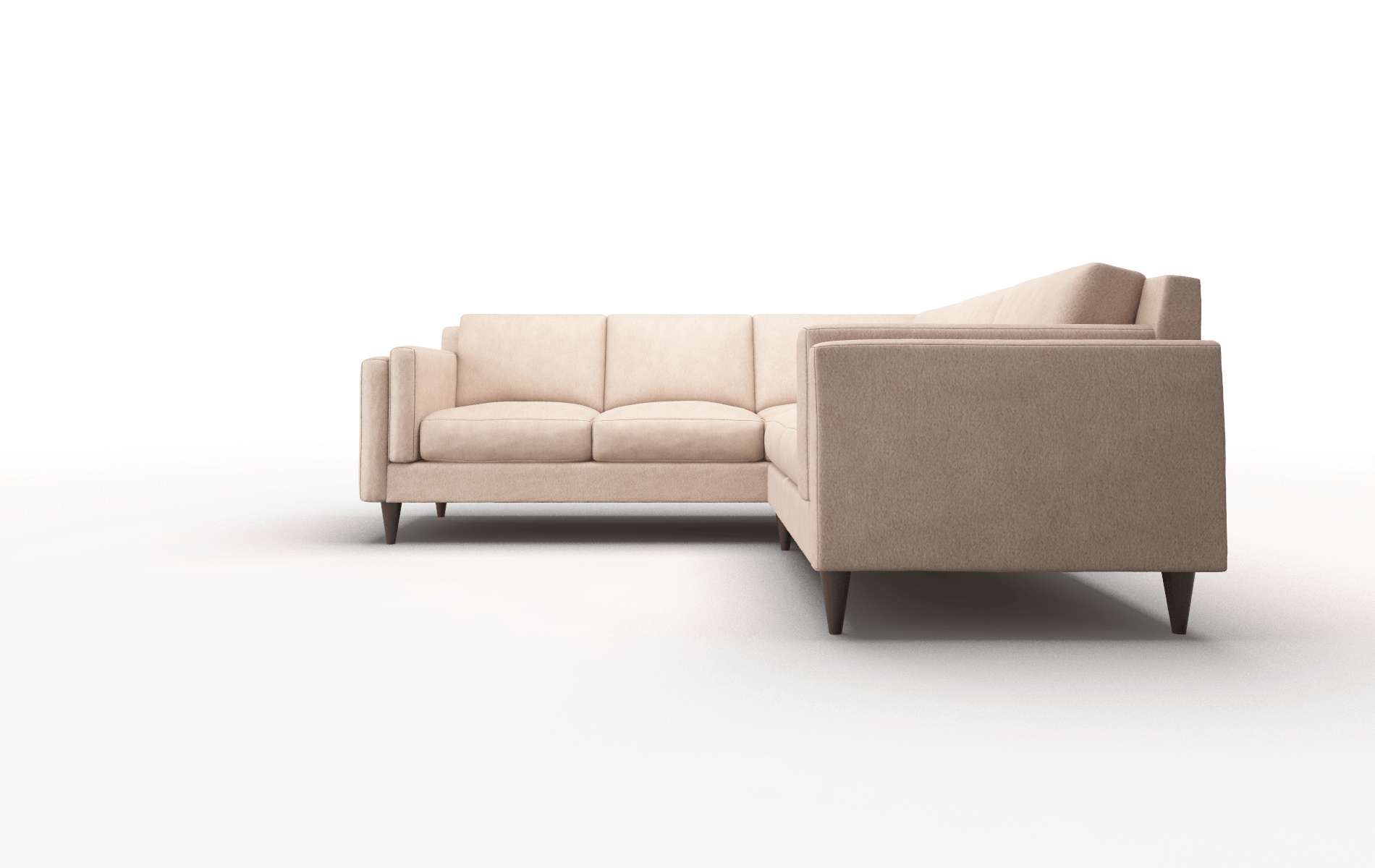 Helsinki Bella Cocoa Sectional espresso legs 5