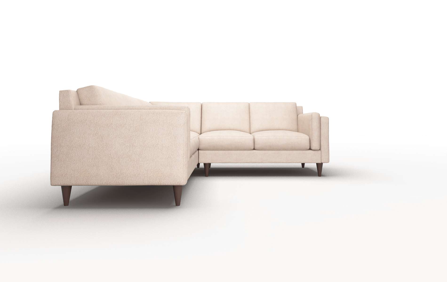 Helsinki Bella Pewter Sectional espresso legs 2