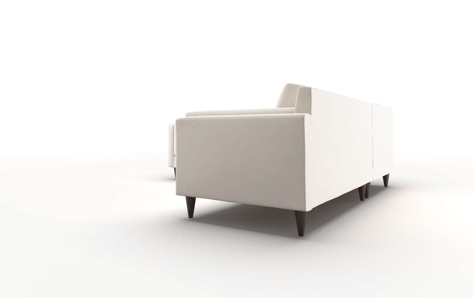 Helsinki Blanche Milky Sectional espresso legs 4