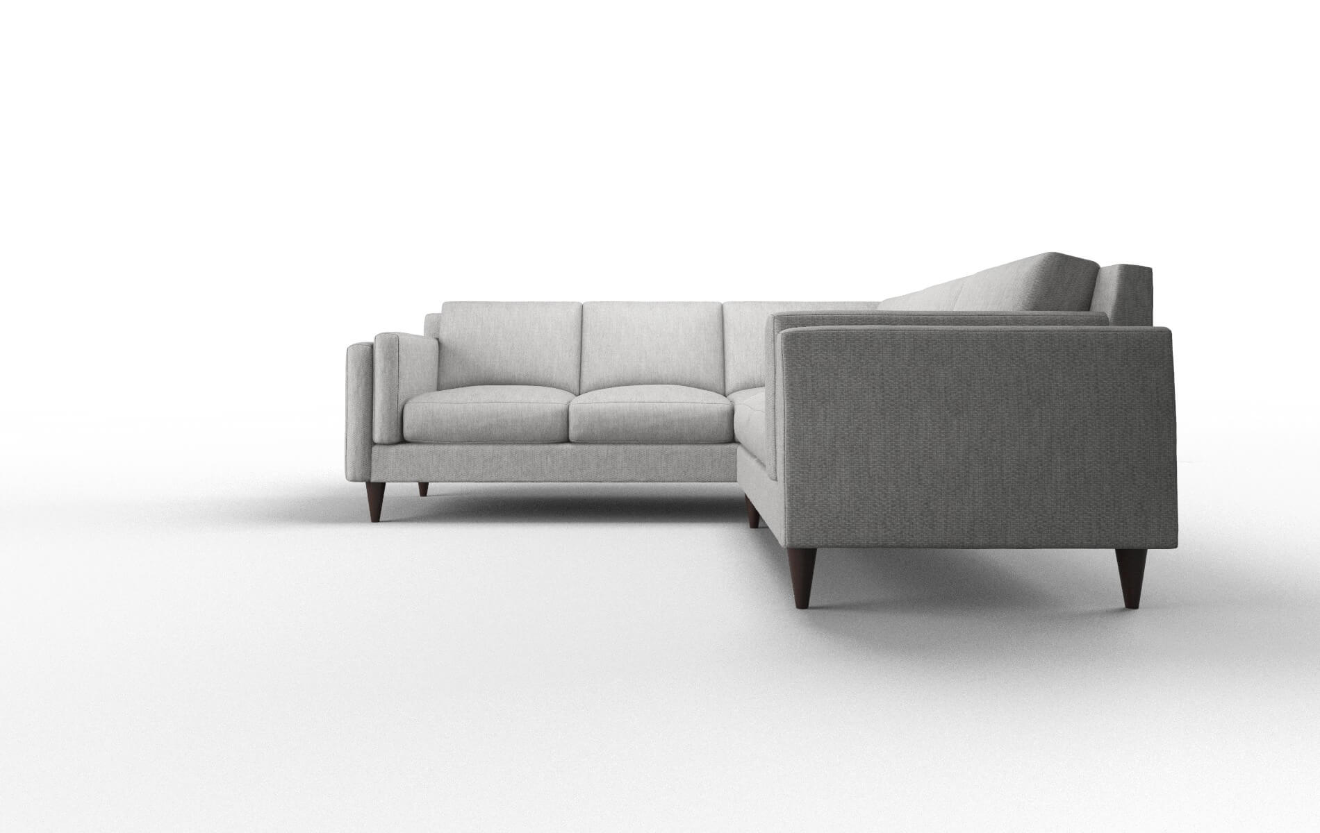 Helsinki Bungalow Graphite Sectional espresso legs 5