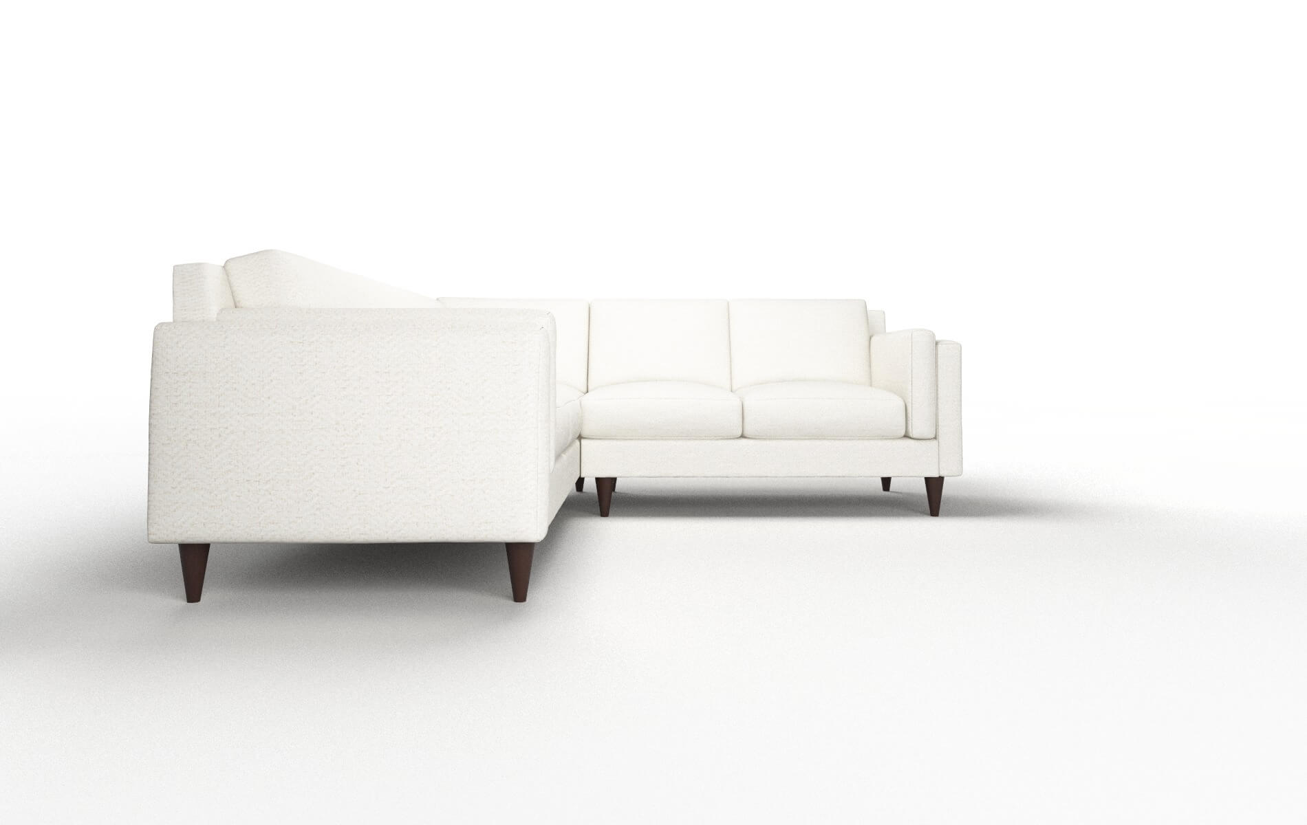 Helsinki Catalina Ivory Sectional espresso legs 2