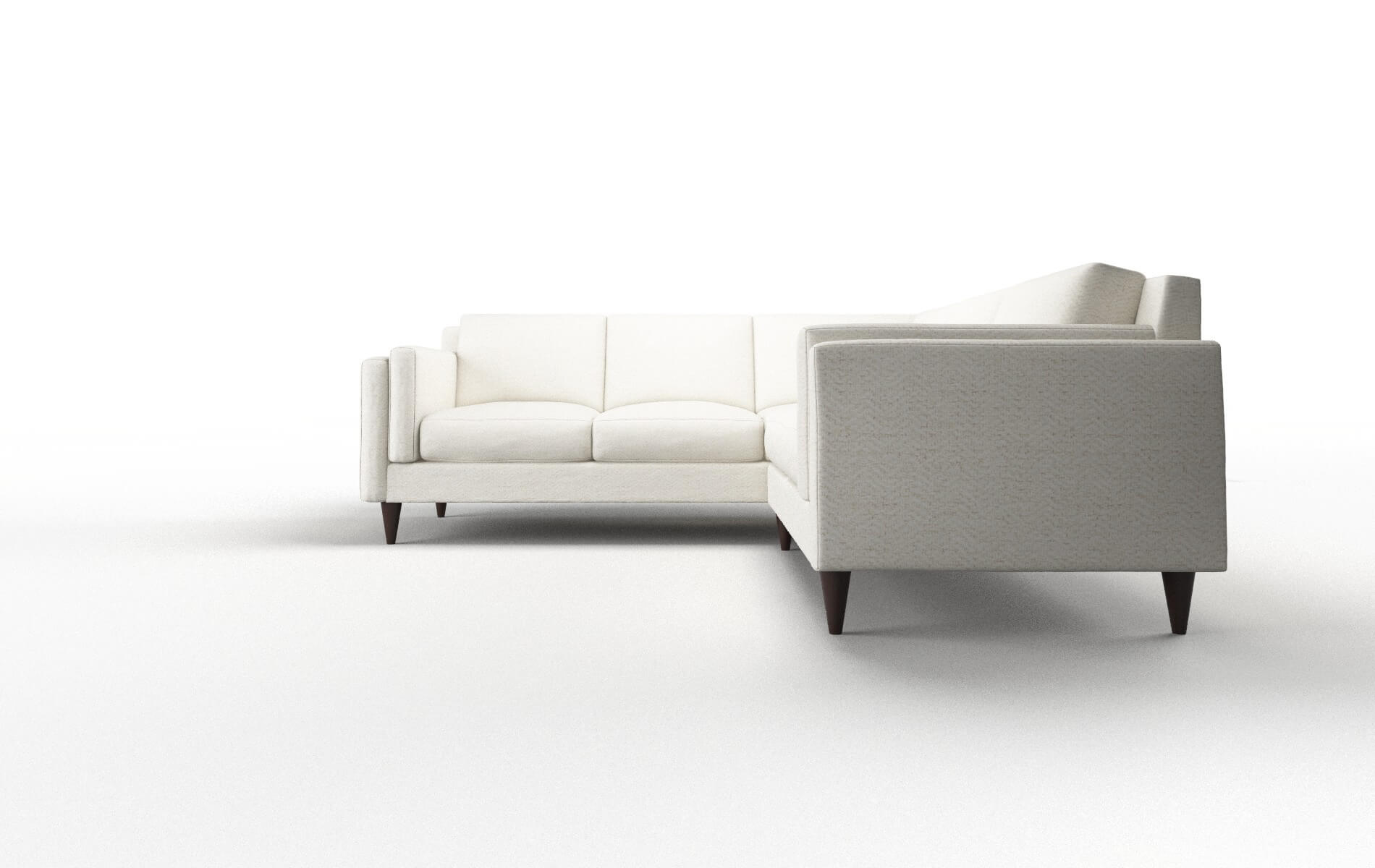 Helsinki Catalina Ivory Sectional espresso legs 5