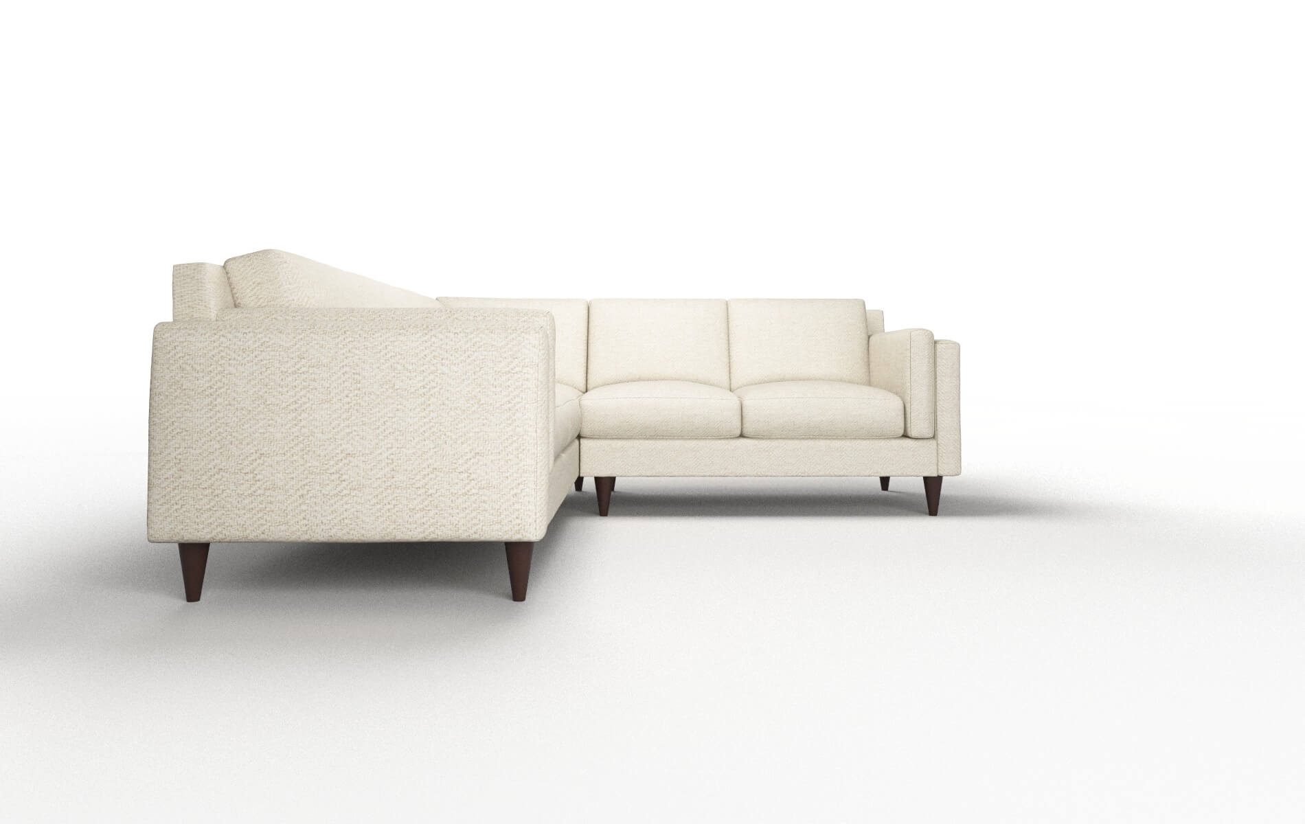 Helsinki Catalina Wheat Sectional espresso legs 2
