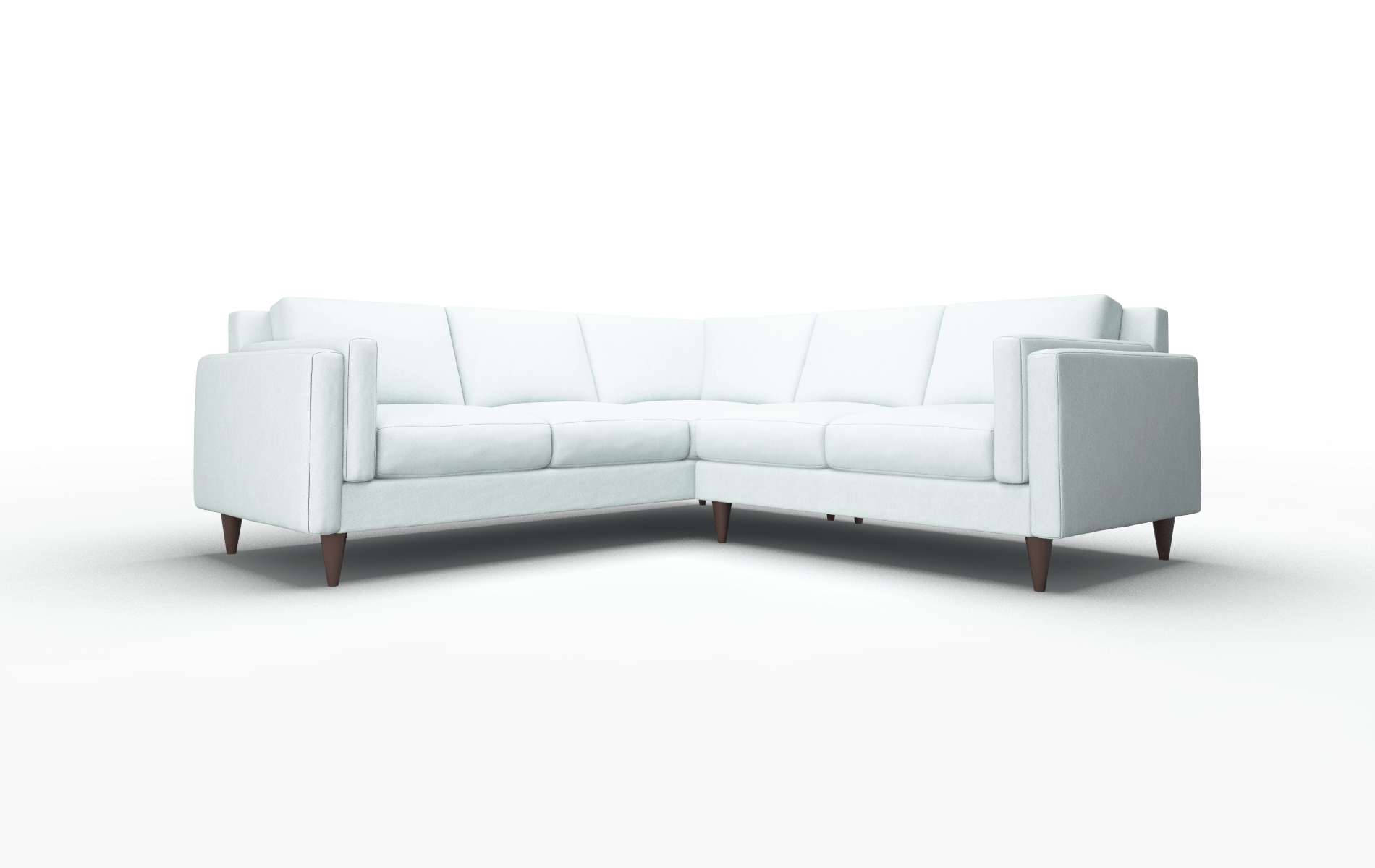 Helsinki Clyde Cornflower Sectional espresso legs 1