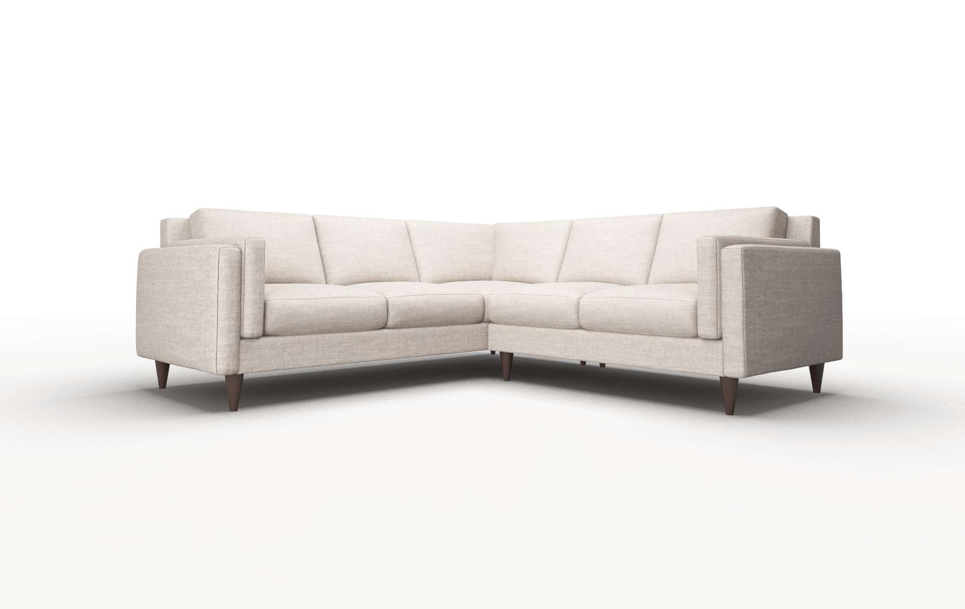 Helsinki Clyde Dolphin Sectional espresso legs 1