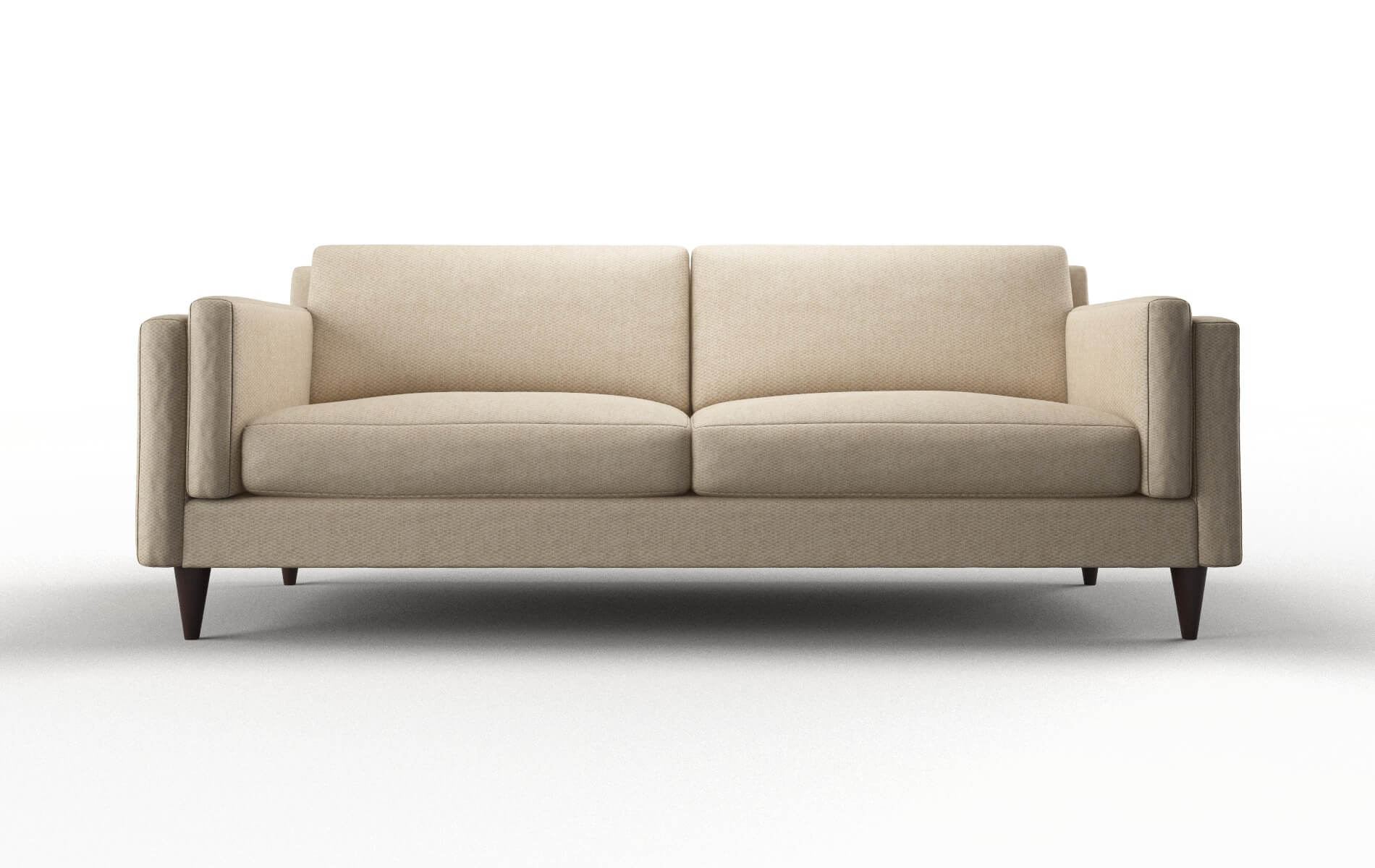 Helsinki Cosmo Fawn Sofa espresso legs 1