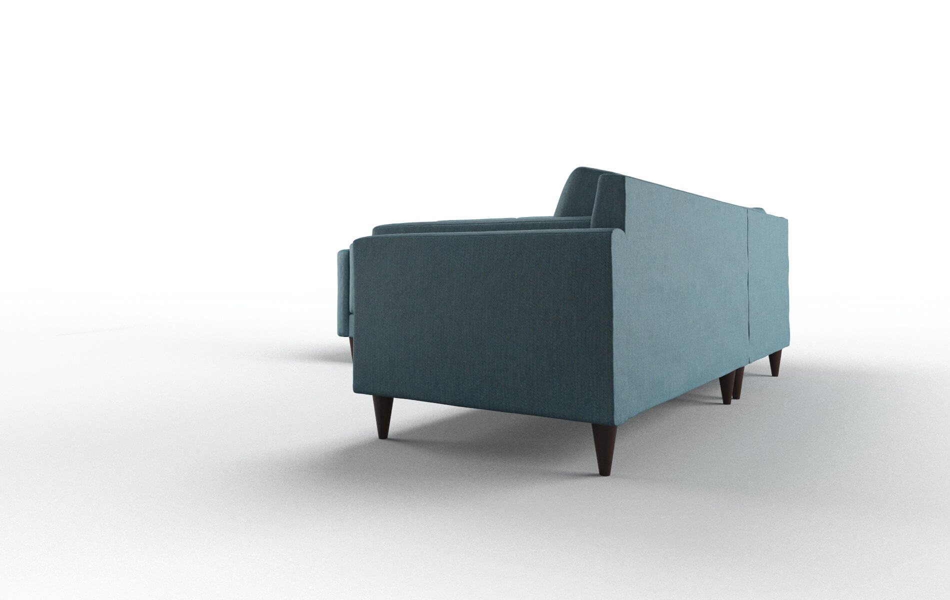 Helsinki Cosmo Teal Sectional espresso legs 4