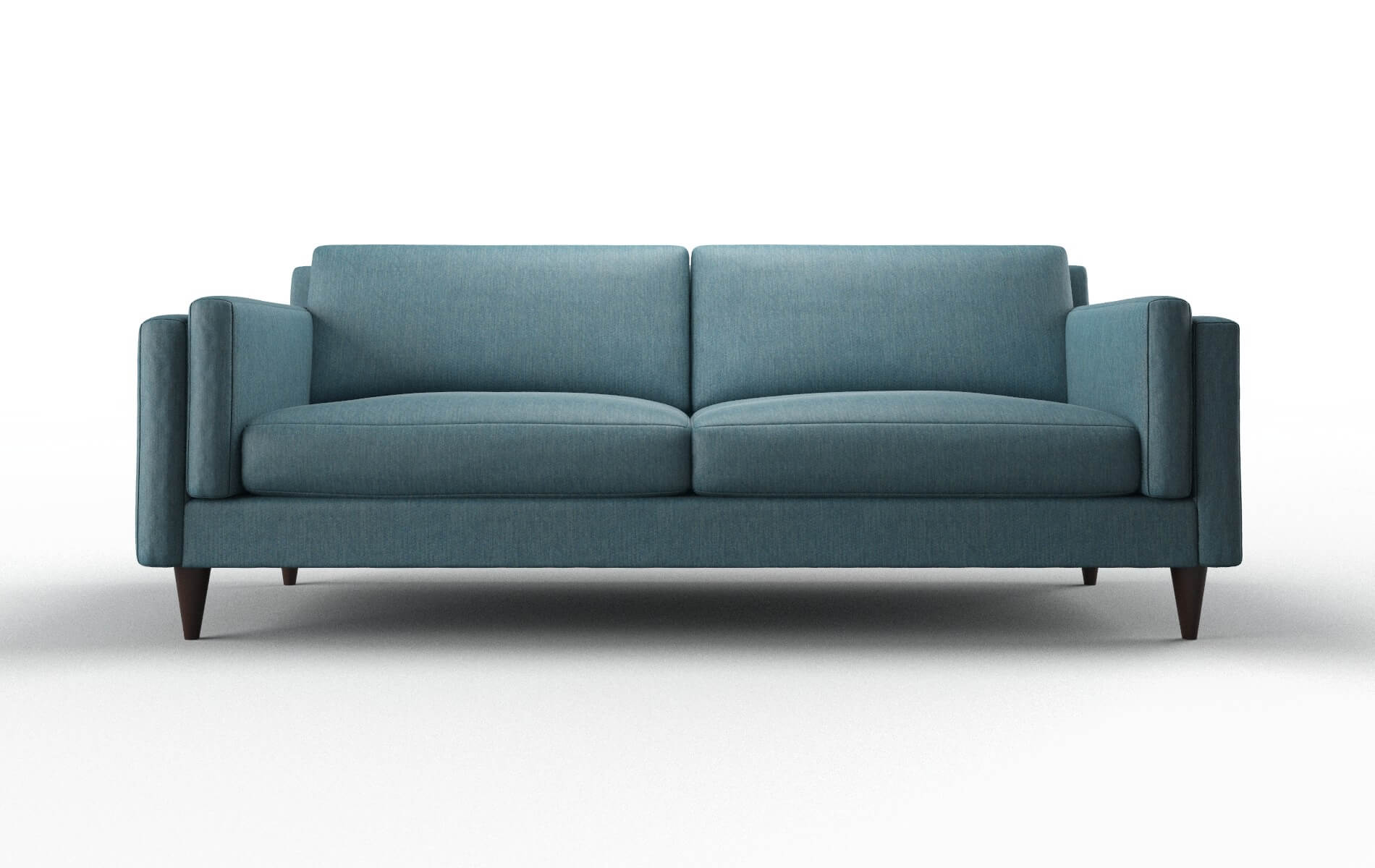 Helsinki Cosmo Teal Sofa espresso legs 1