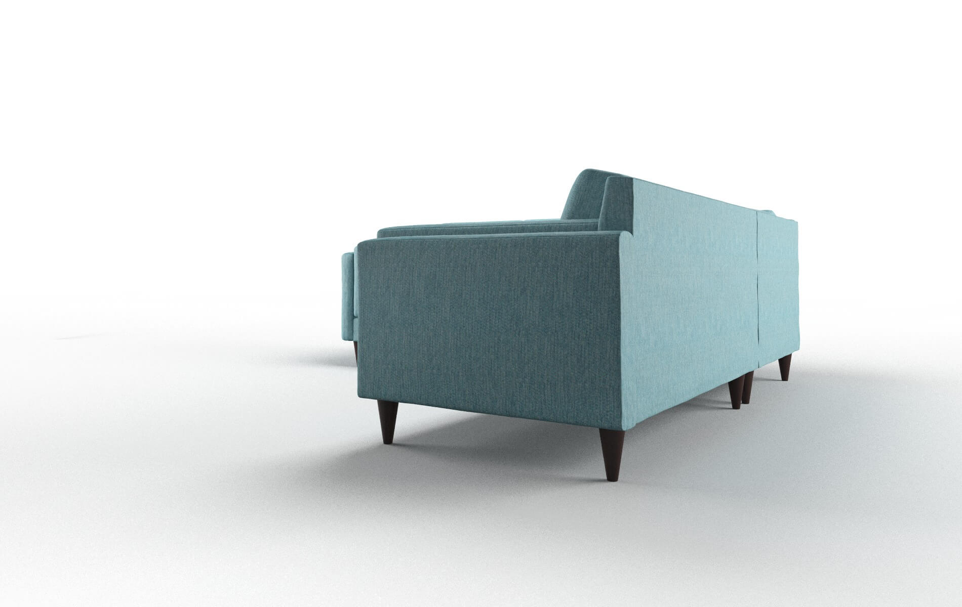 Helsinki Cosmo Turquoise Sectional espresso legs 4