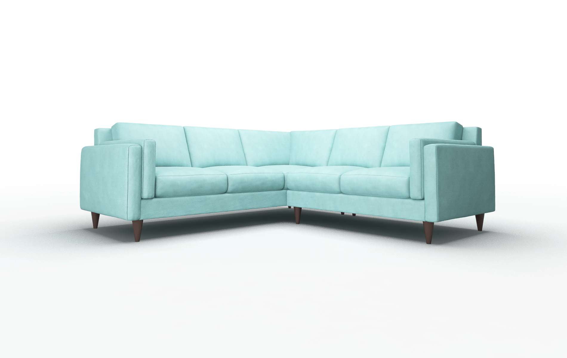 Helsinki Curious Turquoise Sectional espresso legs 1