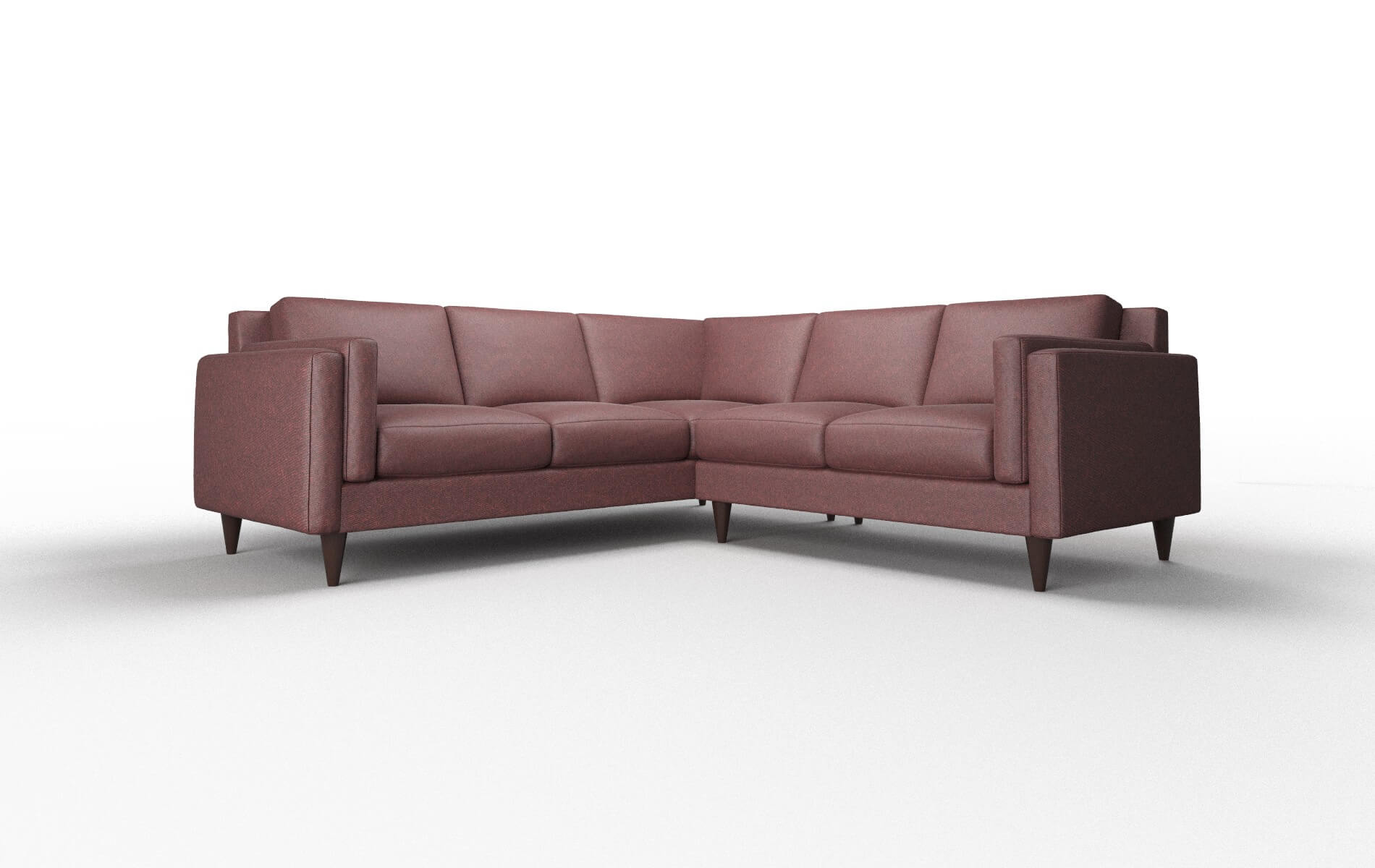 Helsinki Derby Berry Sectional espresso legs 1