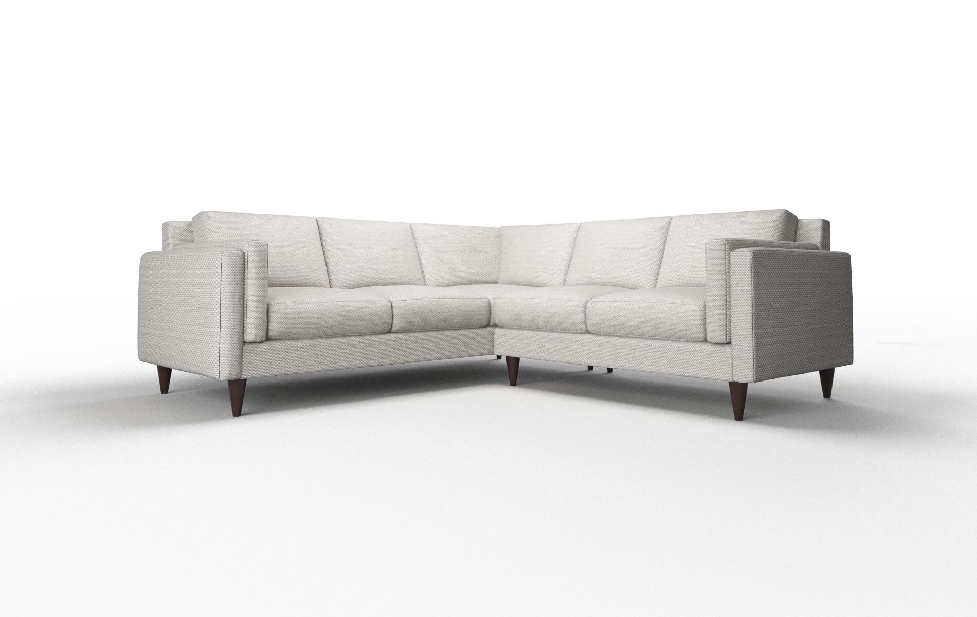 Helsinki Derby Grey Sectional espresso legs 1