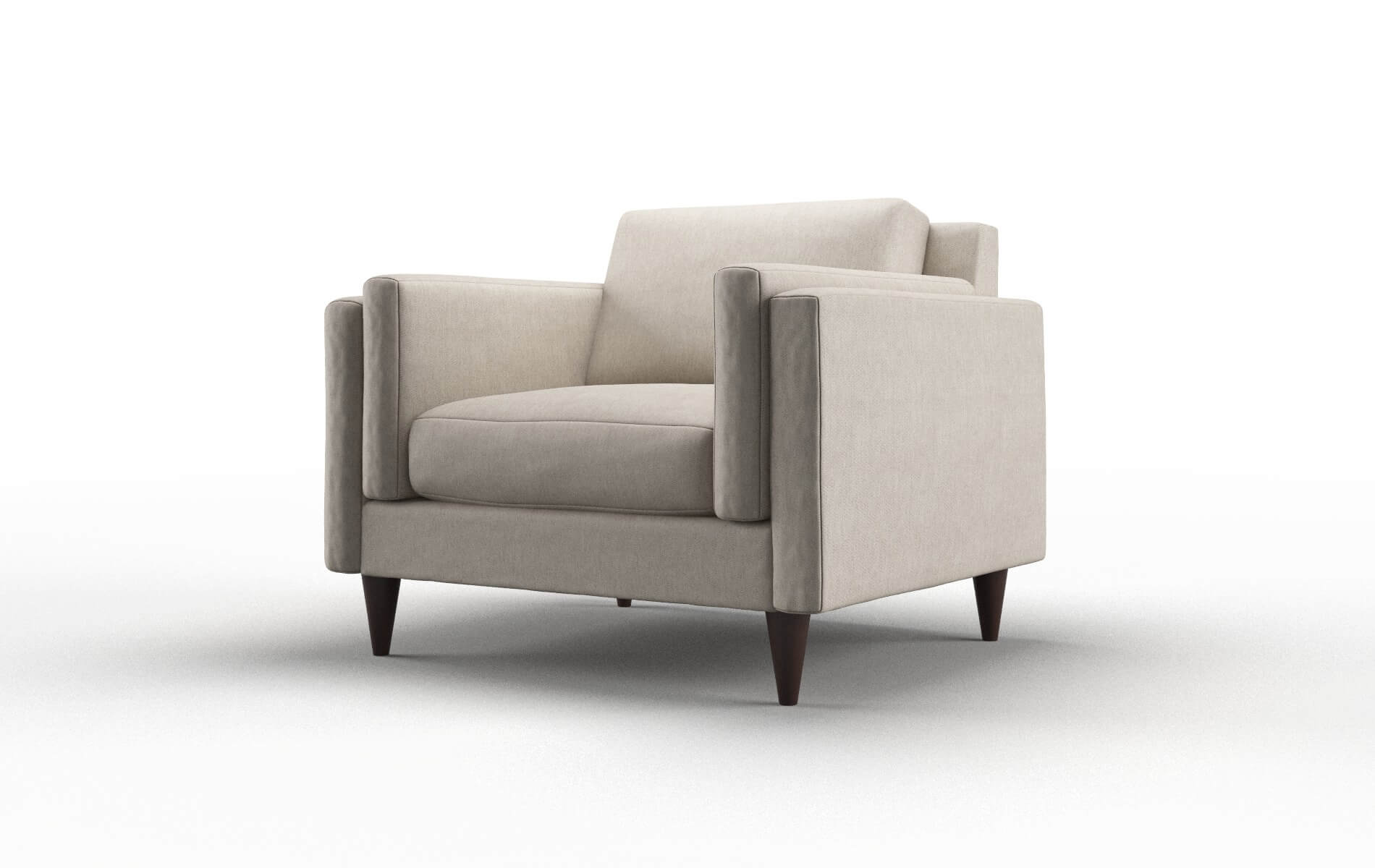 Helsinki Derby Linen Chair espresso legs 4