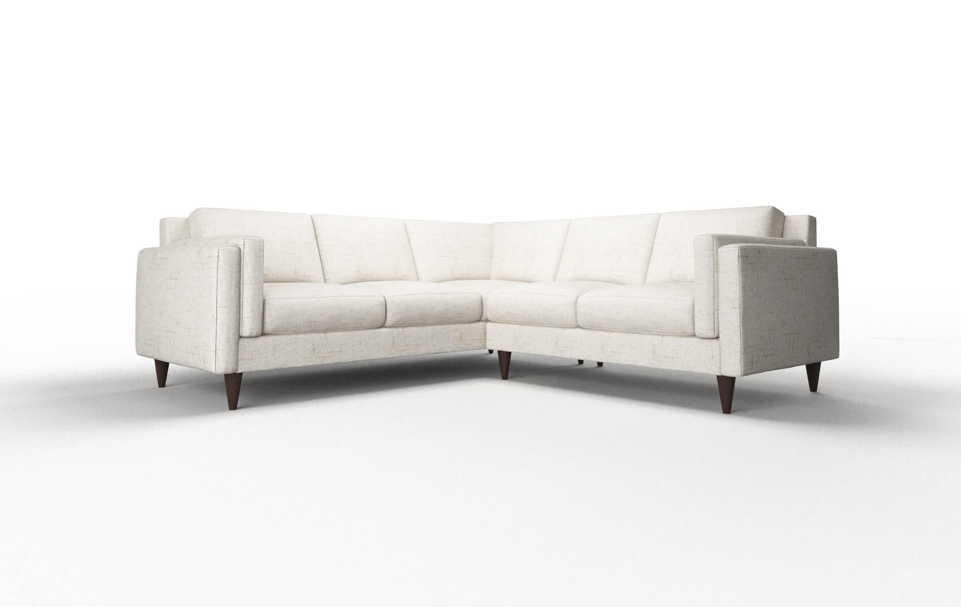 Helsinki Derby Taupe Sectional espresso legs 1