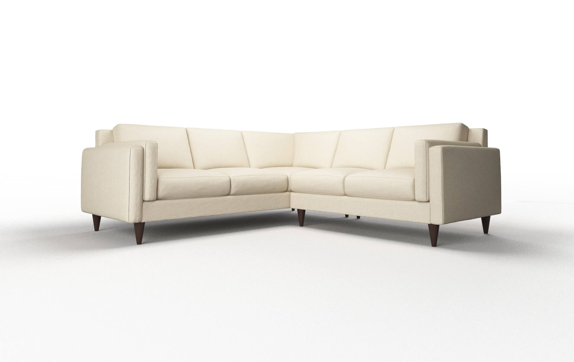 Helsinki Dream_d Almond Sectional espresso legs 1