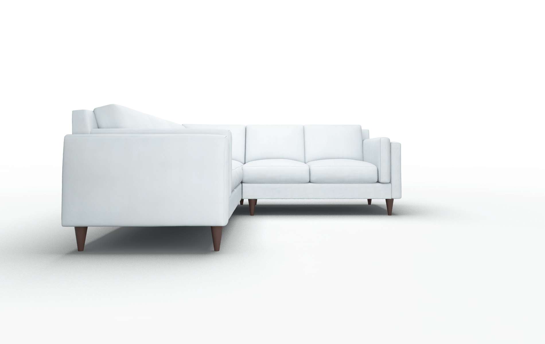 Helsinki Hathaway Aqua Sectional espresso legs 2