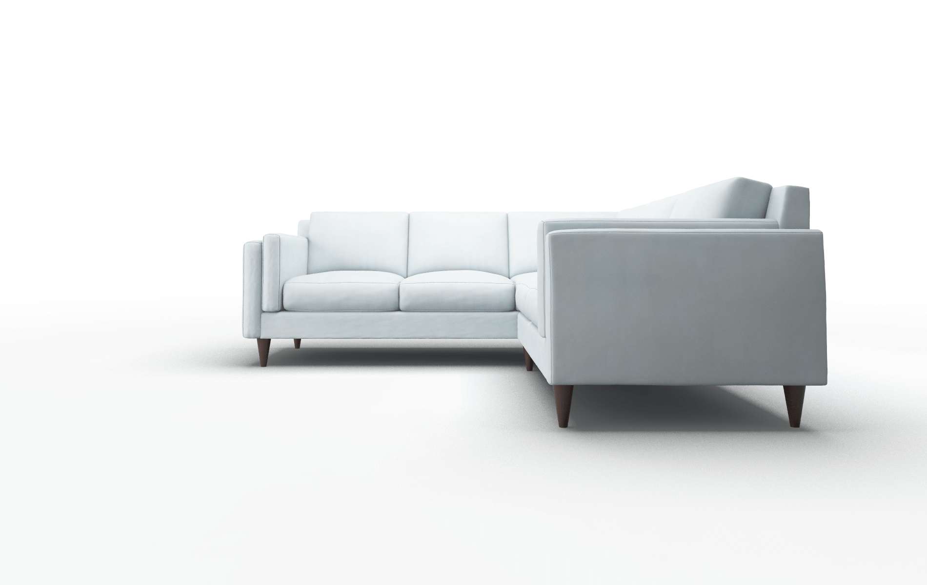 Helsinki Hathaway Aqua Sectional espresso legs 5