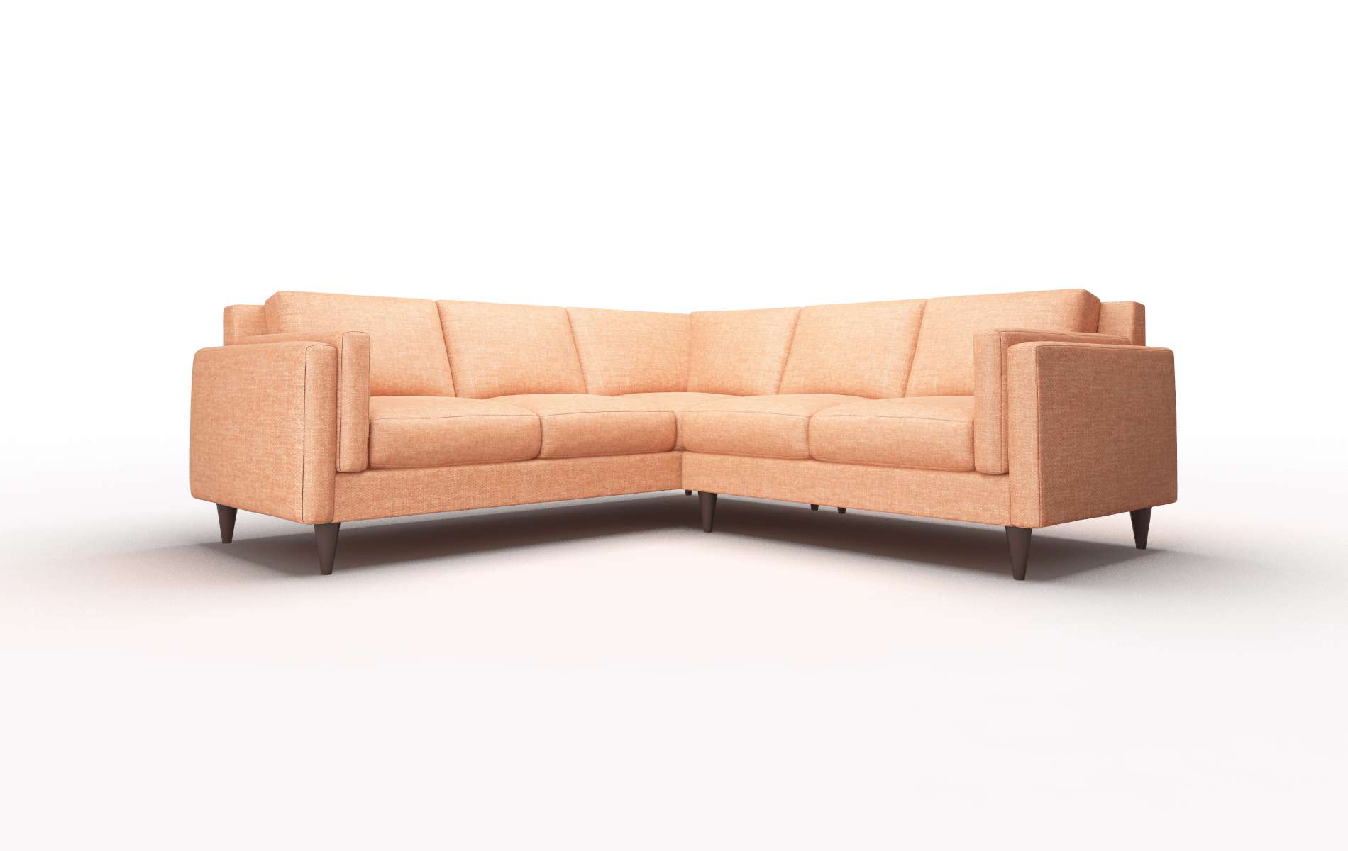 Helsinki Hepburn Appricot Sectional espresso legs 1