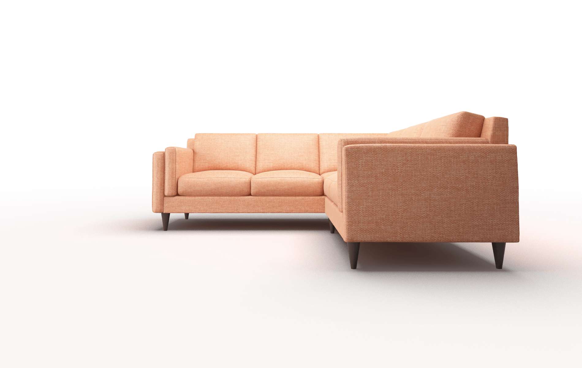 Helsinki Hepburn Appricot Sectional espresso legs 5