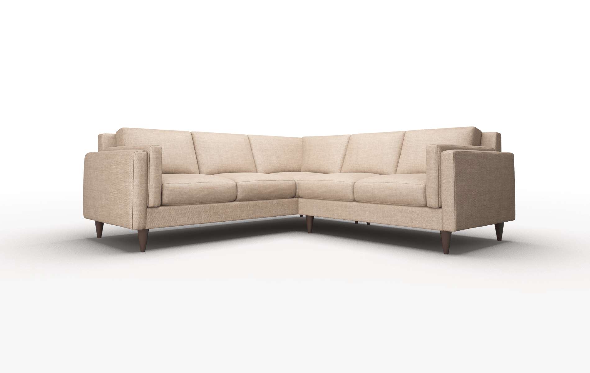 Helsinki Keylargo Mink Sectional espresso legs 1