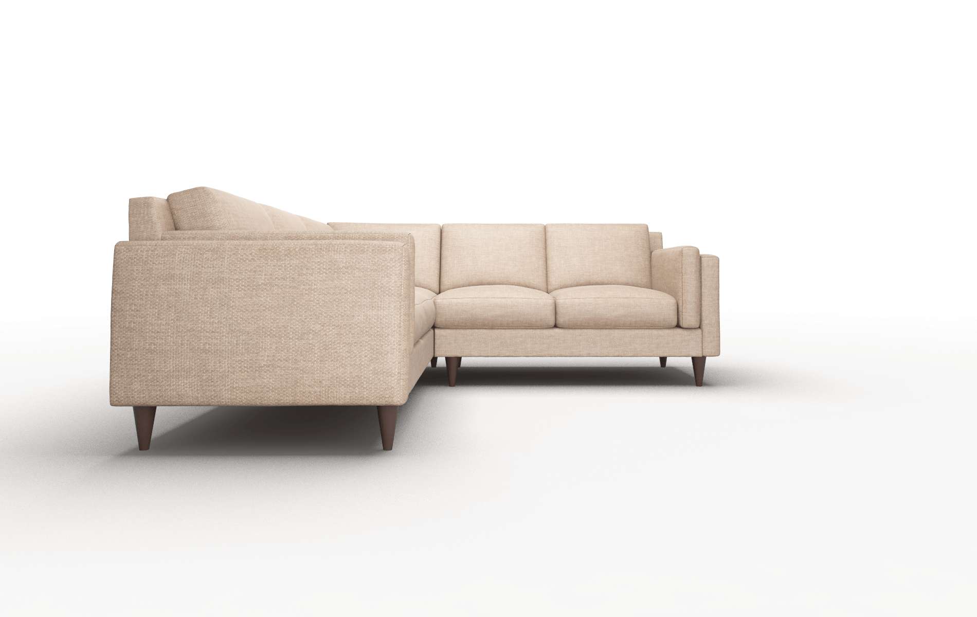 Helsinki Keylargo Mink Sectional espresso legs 2