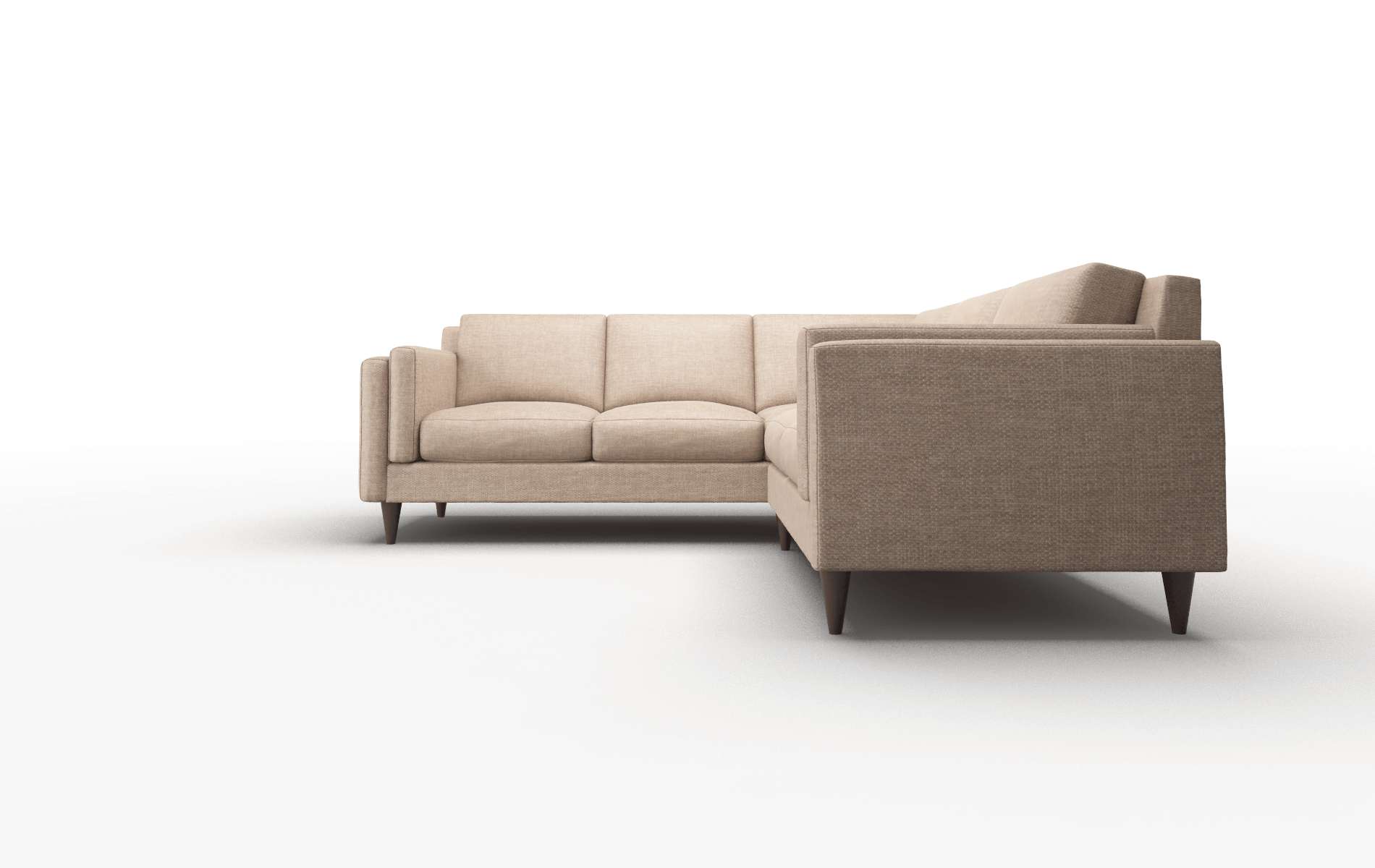 Helsinki Keylargo Mink Sectional espresso legs 5