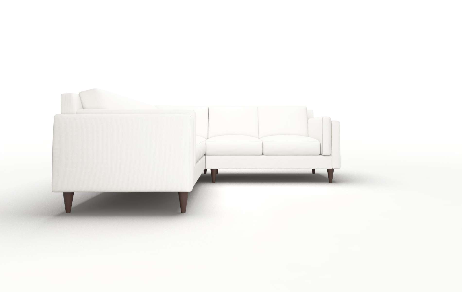 Helsinki Keylargo Oatmeal Sectional espresso legs 2