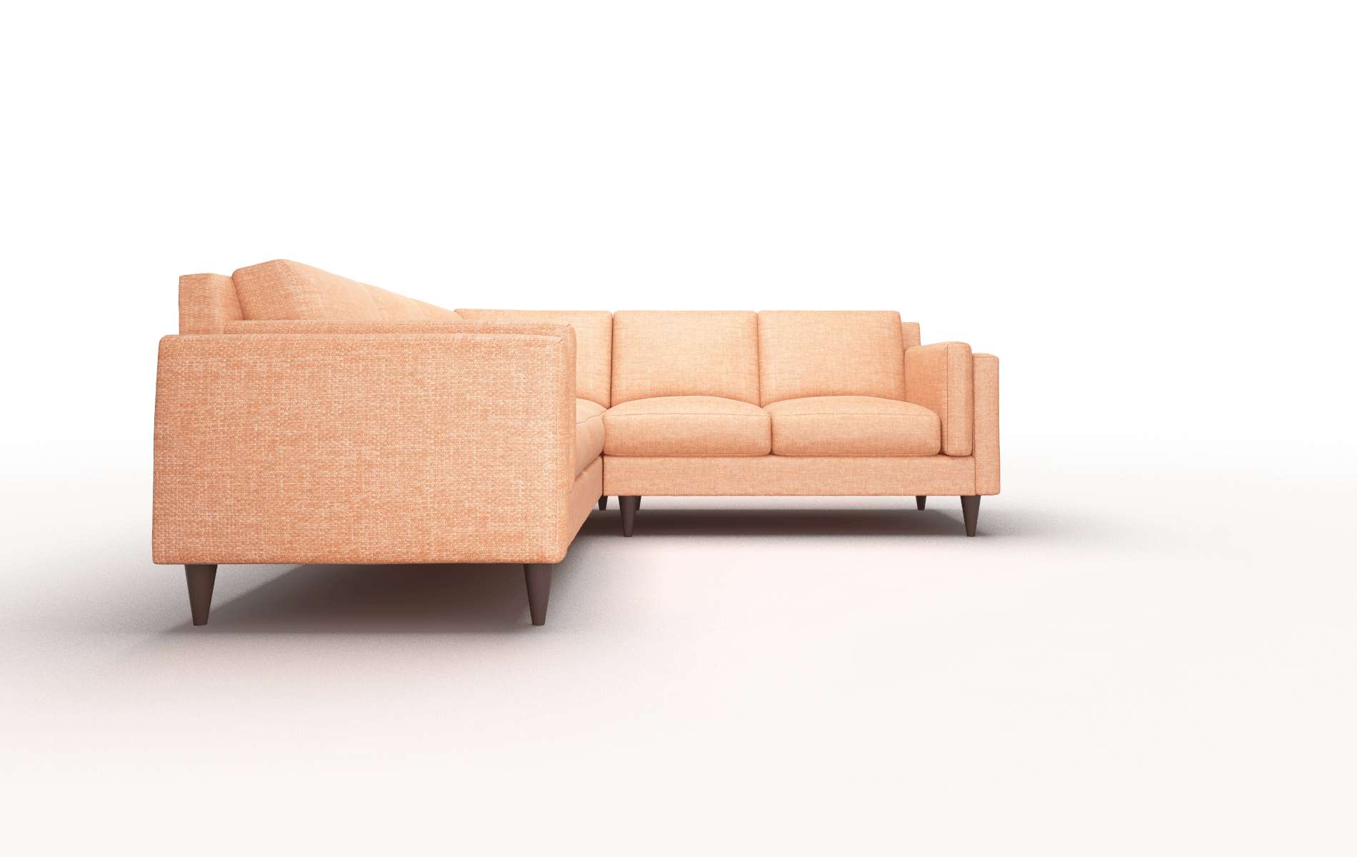Helsinki Keylargo Terracotta Sectional espresso legs 2