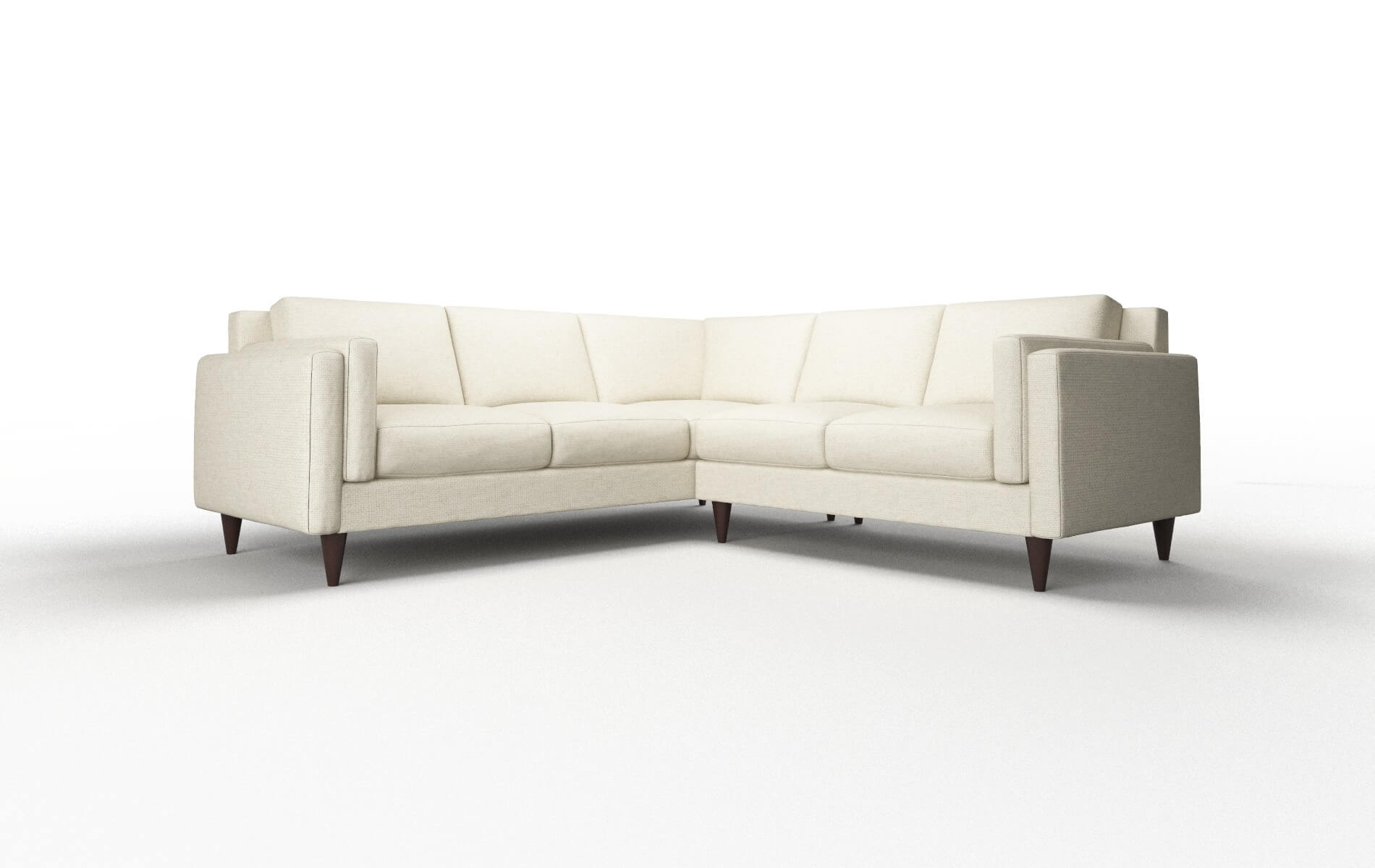 Helsinki Lana Sand Sectional espresso legs 1