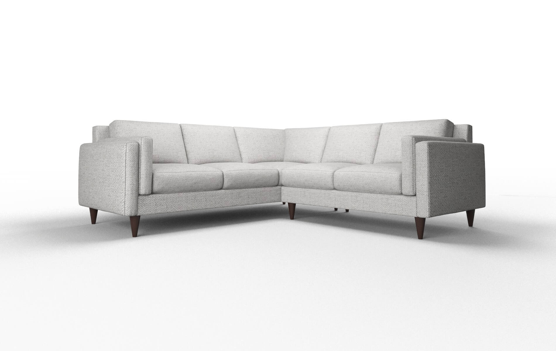 Helsinki Malibu Dove Sectional espresso legs 1