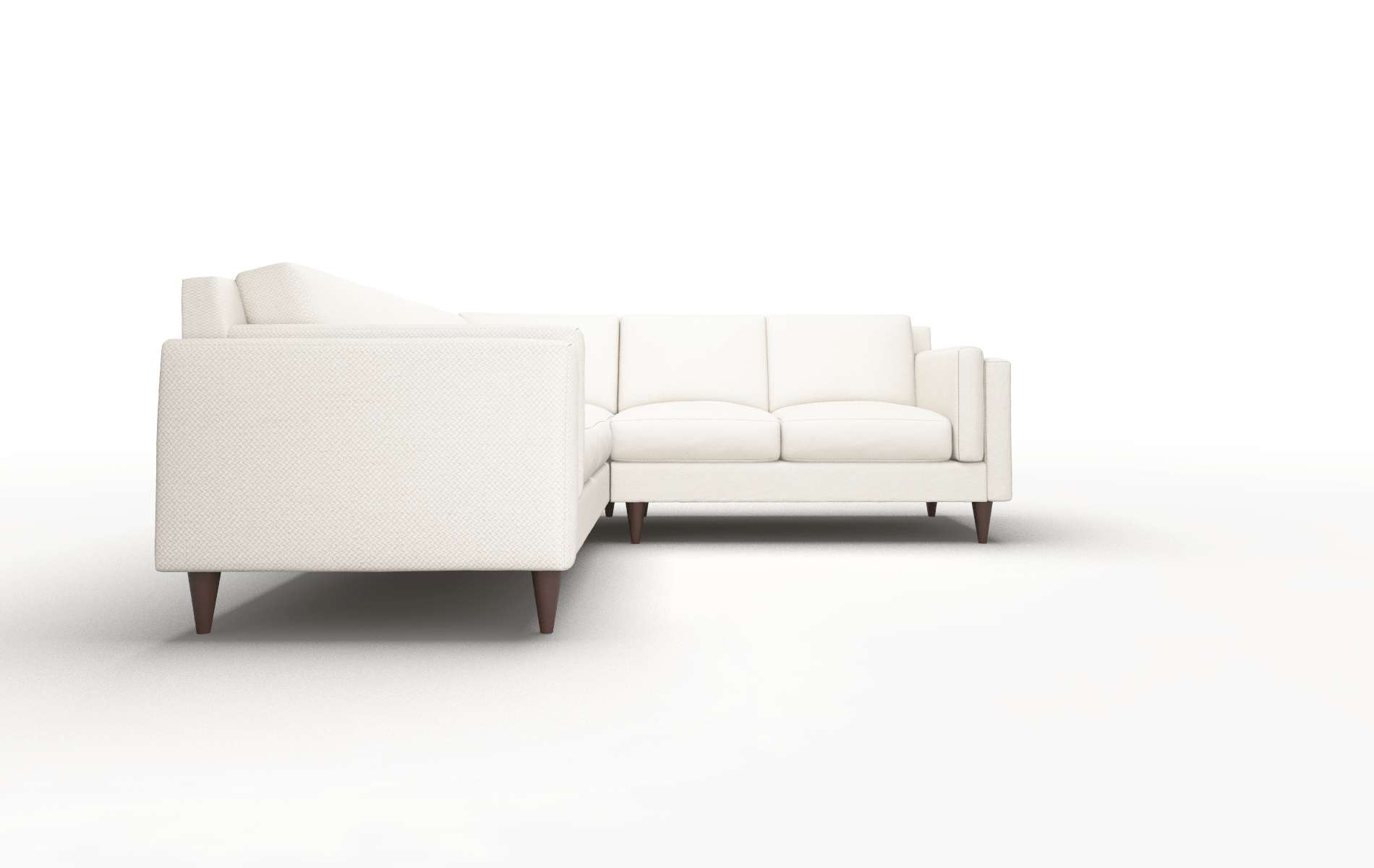 Helsinki Malibu Linen Sectional espresso legs 2