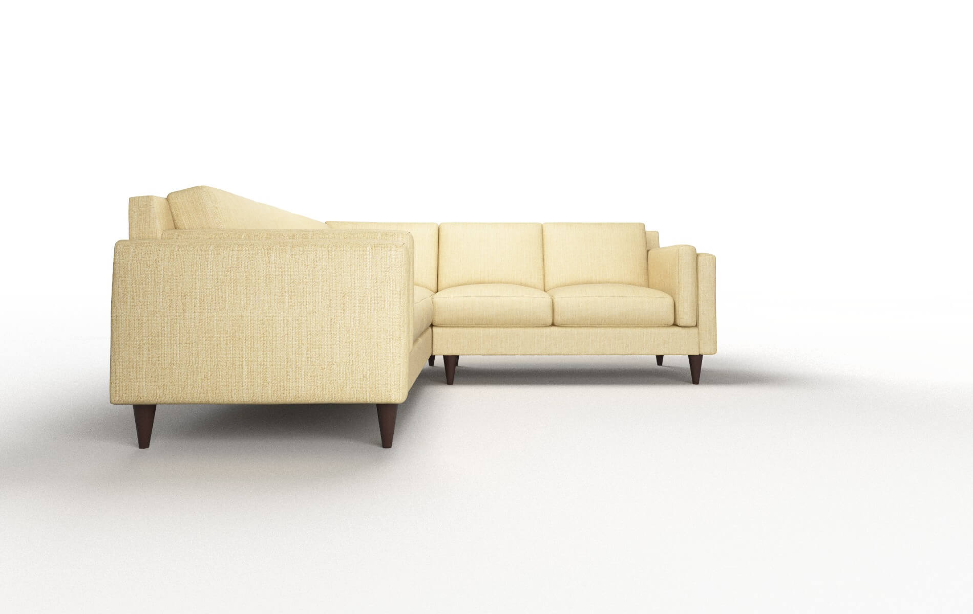 Helsinki Malibu Maize Sectional espresso legs 2