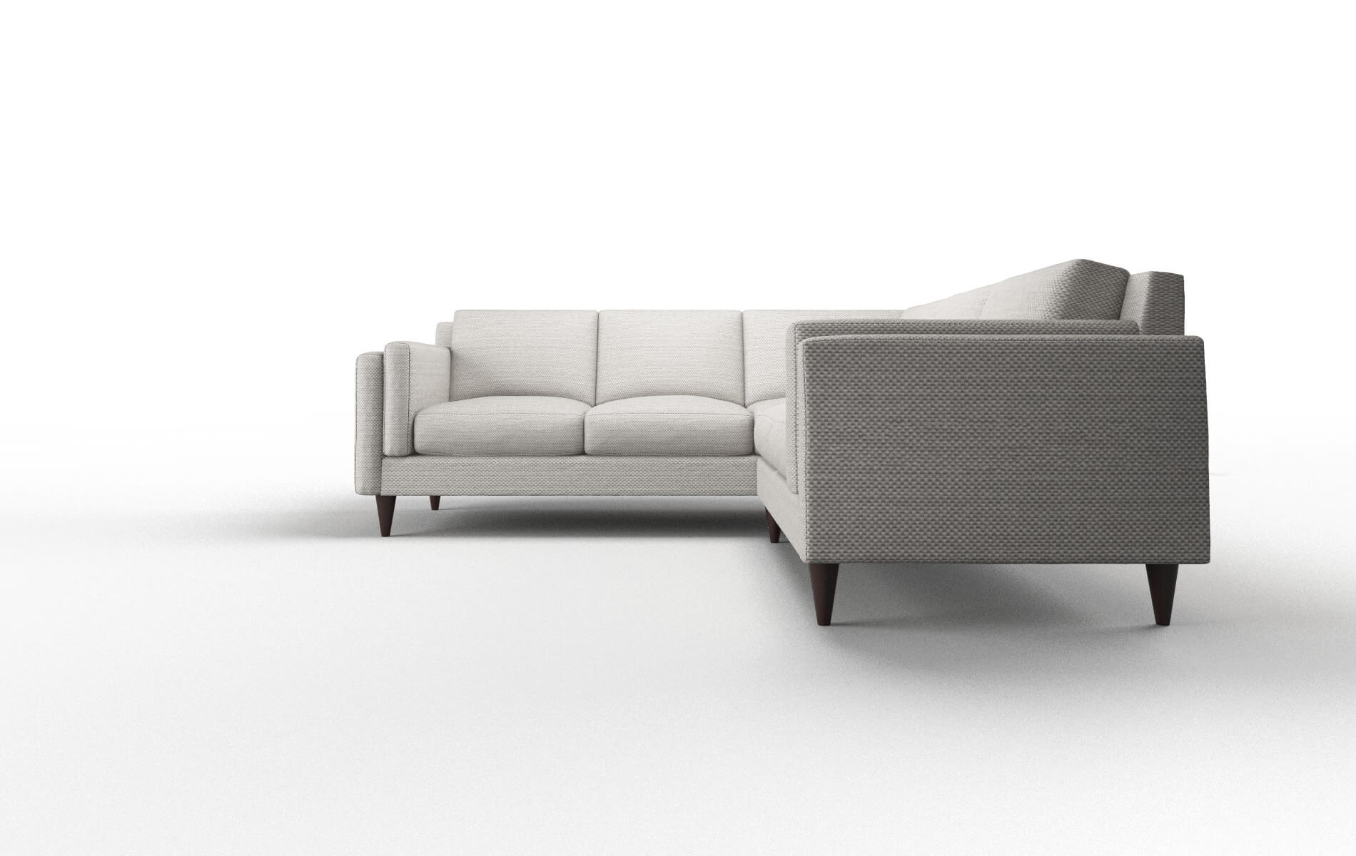 Helsinki Naples Ash Sectional espresso legs 5