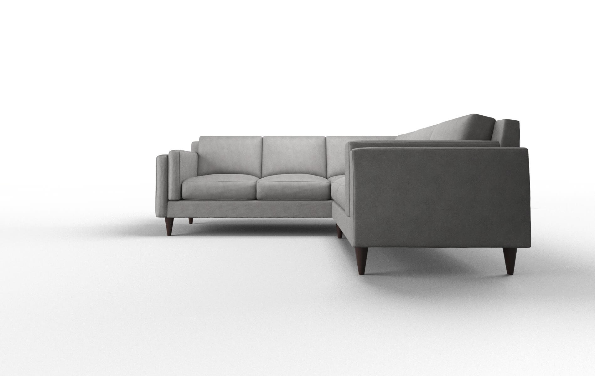 Helsinki Noble Smoke Sectional espresso legs 5