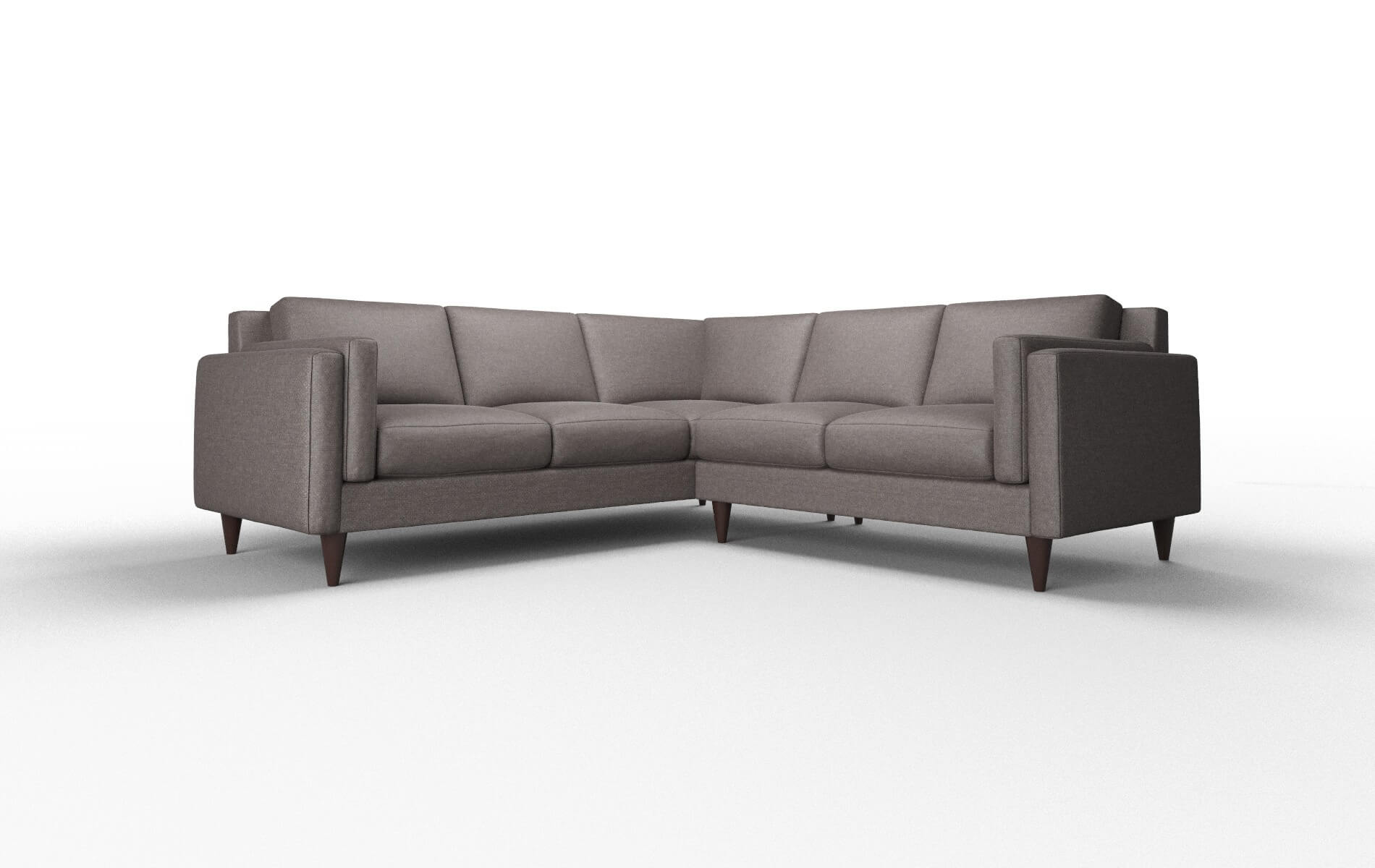 Helsinki Oscar Chocolate Sectional espresso legs 1