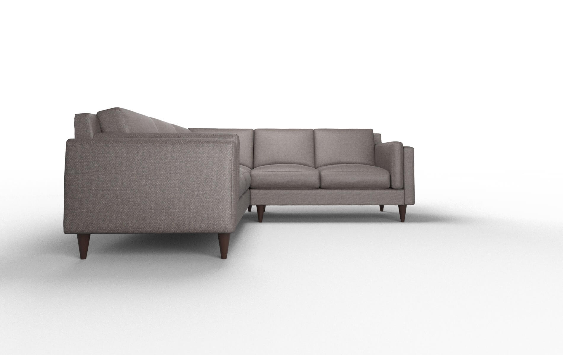 Helsinki Oscar Chocolate Sectional espresso legs 2