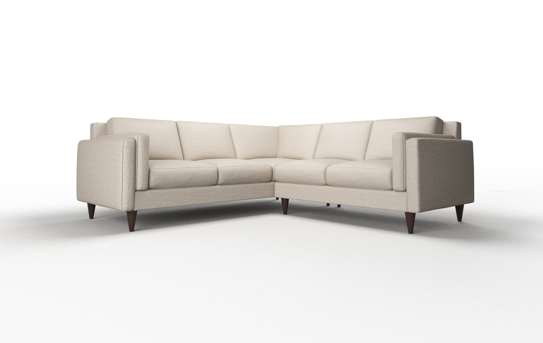 Helsinki Oscar Linen Sectional espresso legs 1