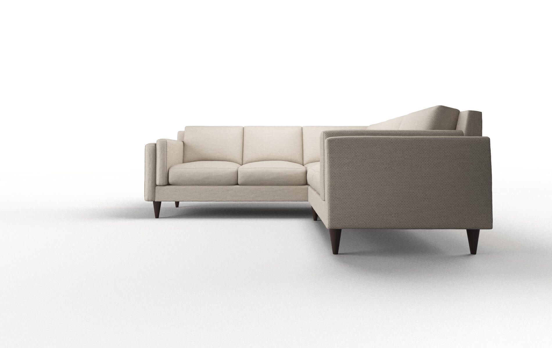 Helsinki Oscar Linen Sectional espresso legs 5