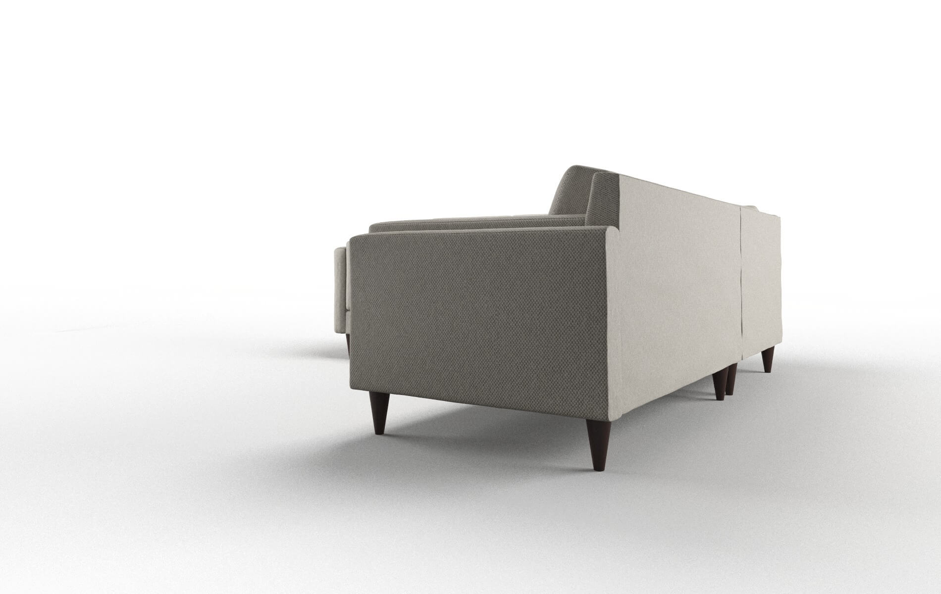 Helsinki Oscar Silver Sectional espresso legs 4