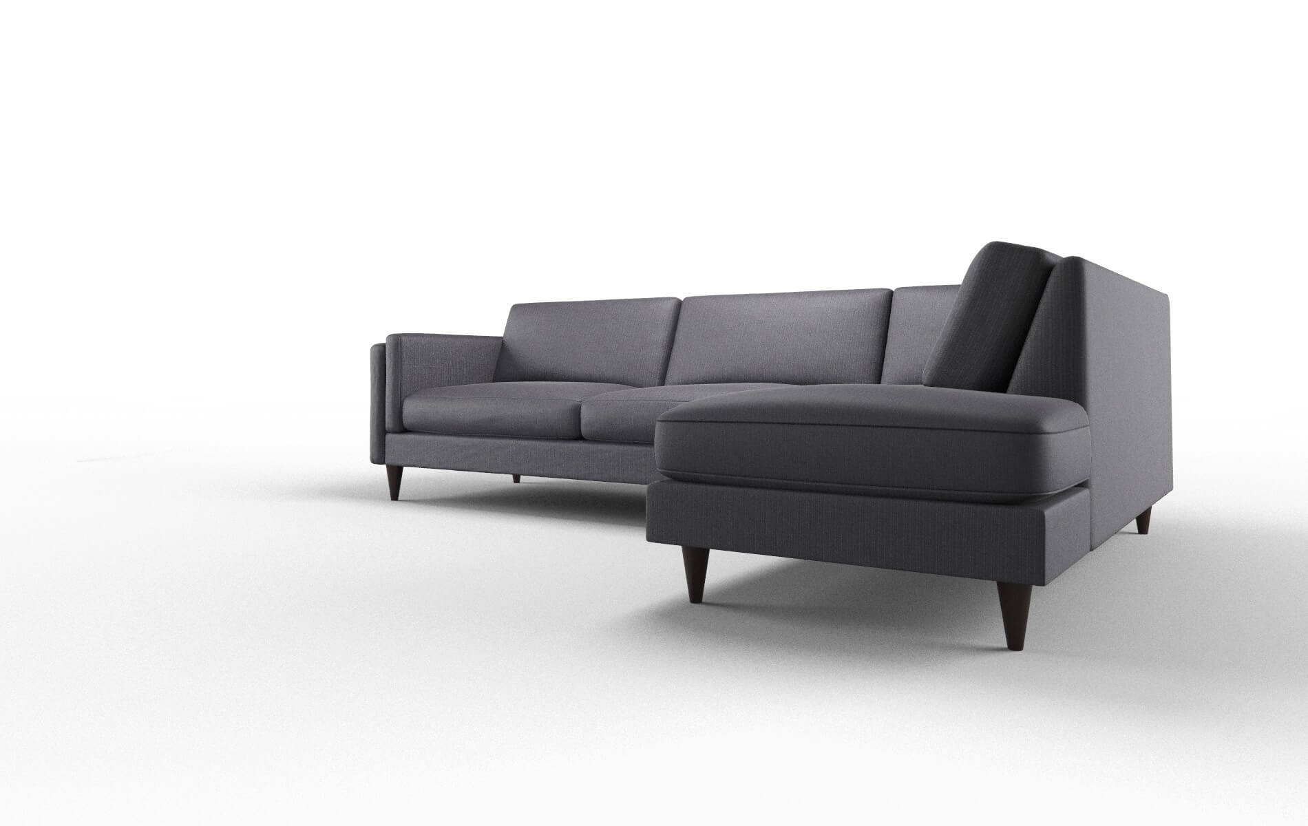 Helsinki Parker Charcoal Panel espresso legs 4