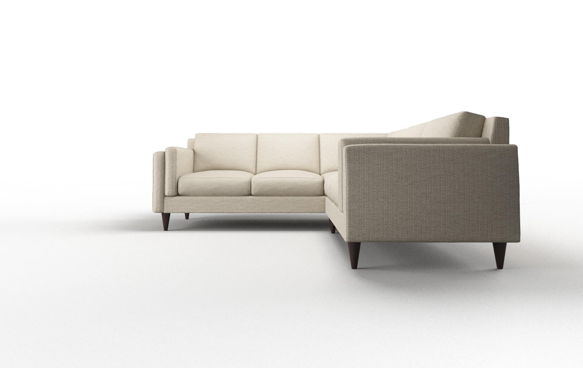 Helsinki Parker Linen Sectional espresso legs 5