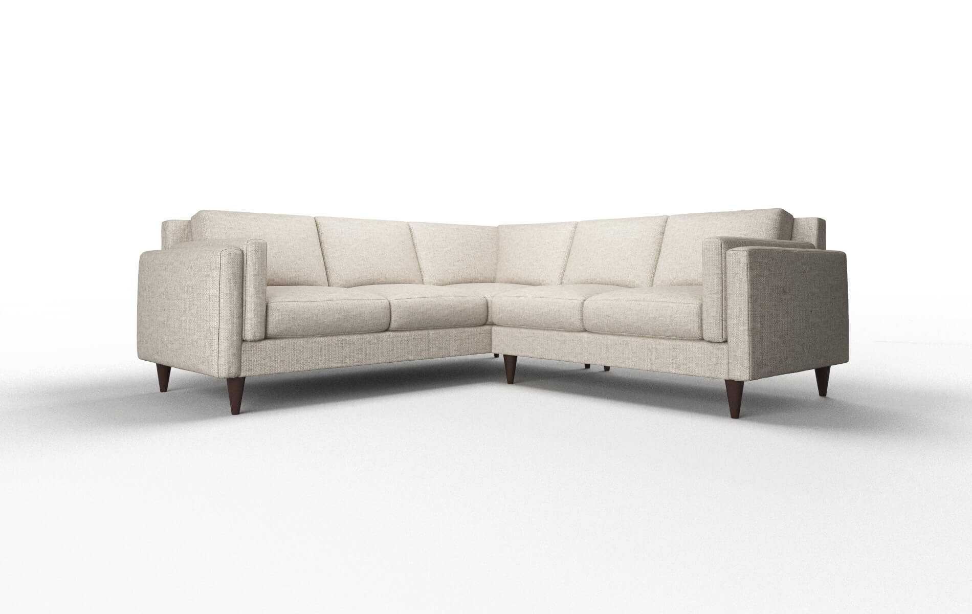 Helsinki Parker Wheat Sectional espresso legs 1